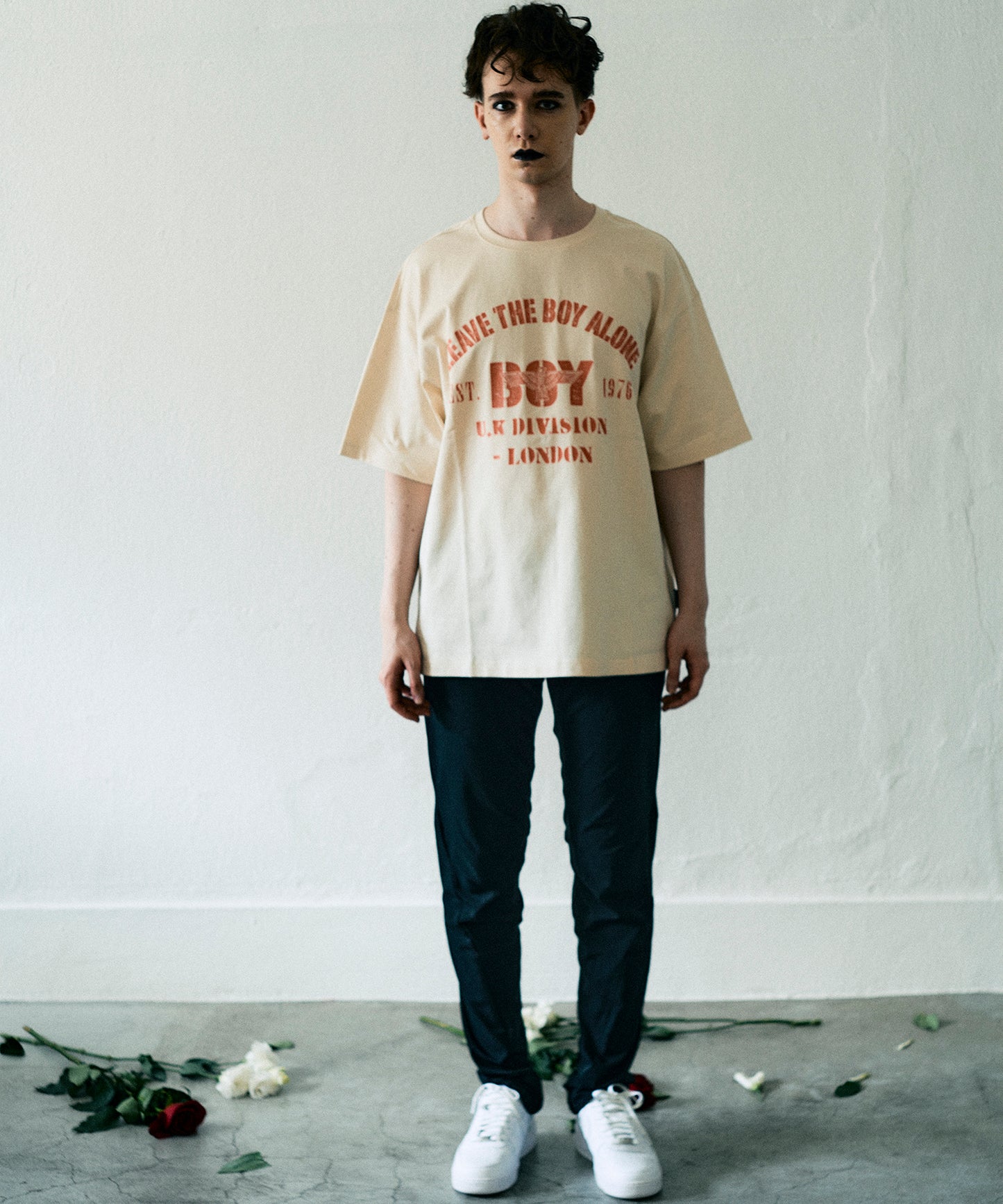 VINTAGE PRINTED HEAVY WEIGHT TEE WHITE【B232N0172531】