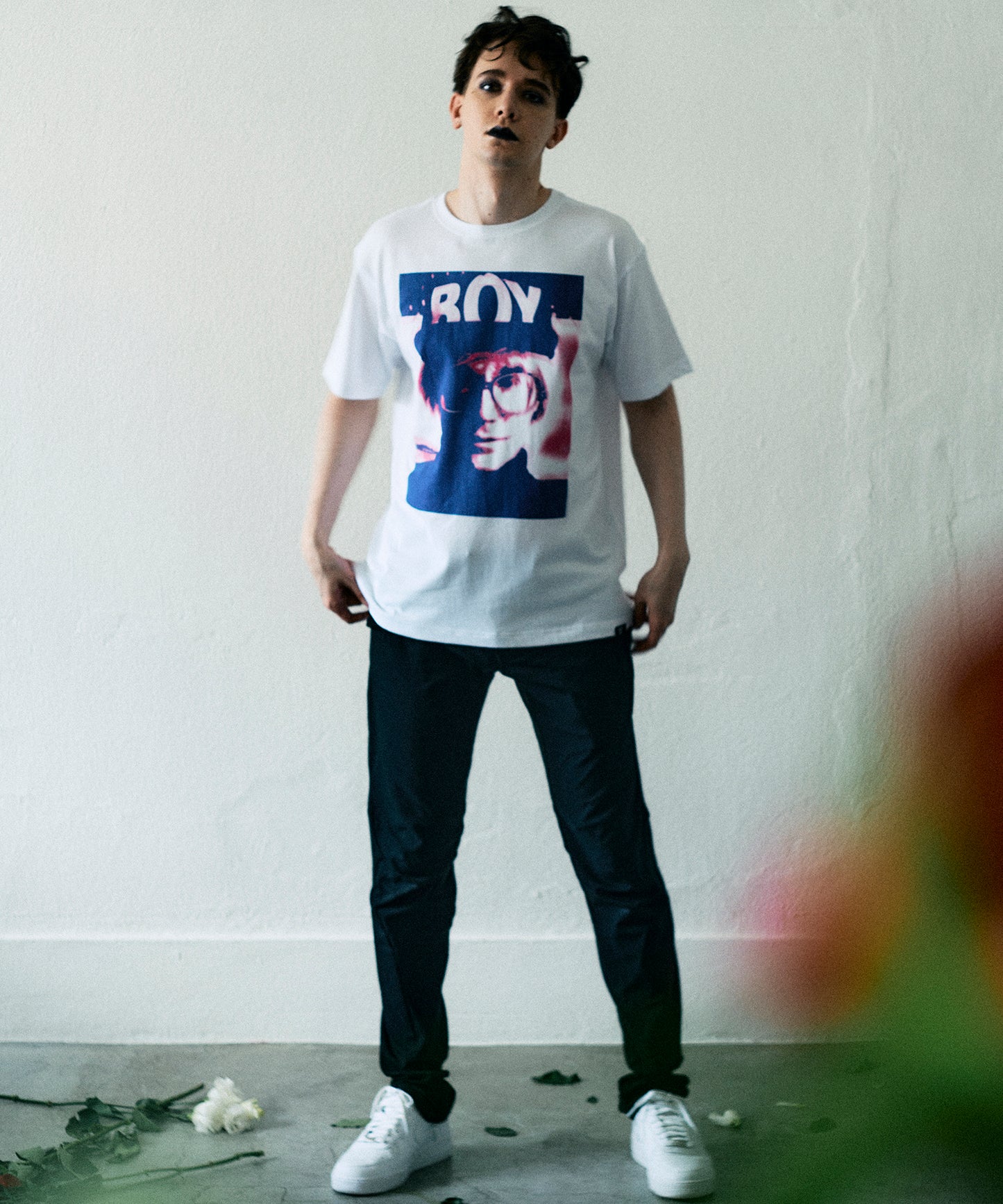 Andy Warhol TEE WHITE×BLUE【AFJ-ANDY003】