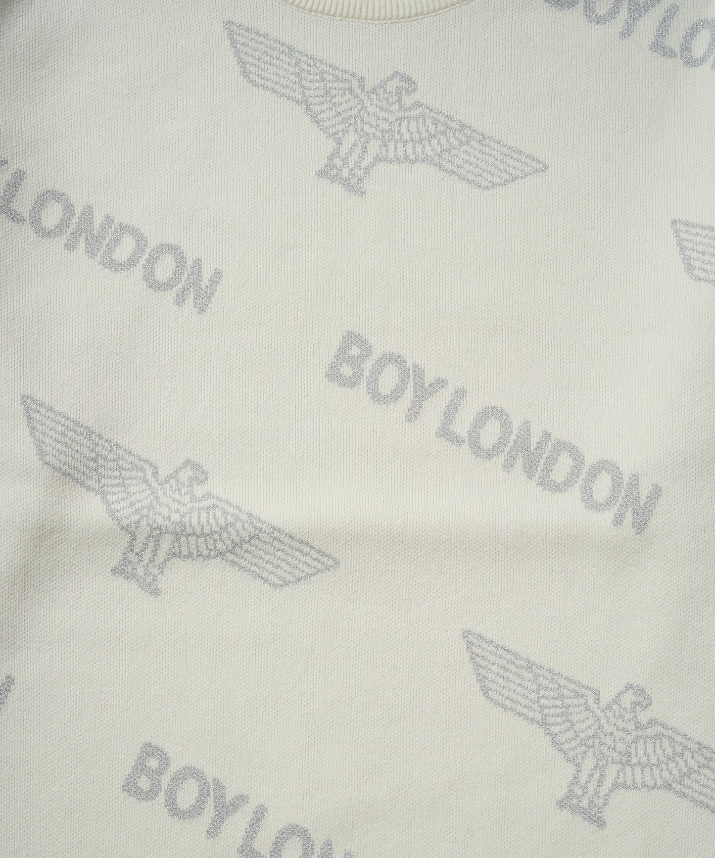 Silver LOGO Jacquard Knit Pullover WHITE【B233N6090101】