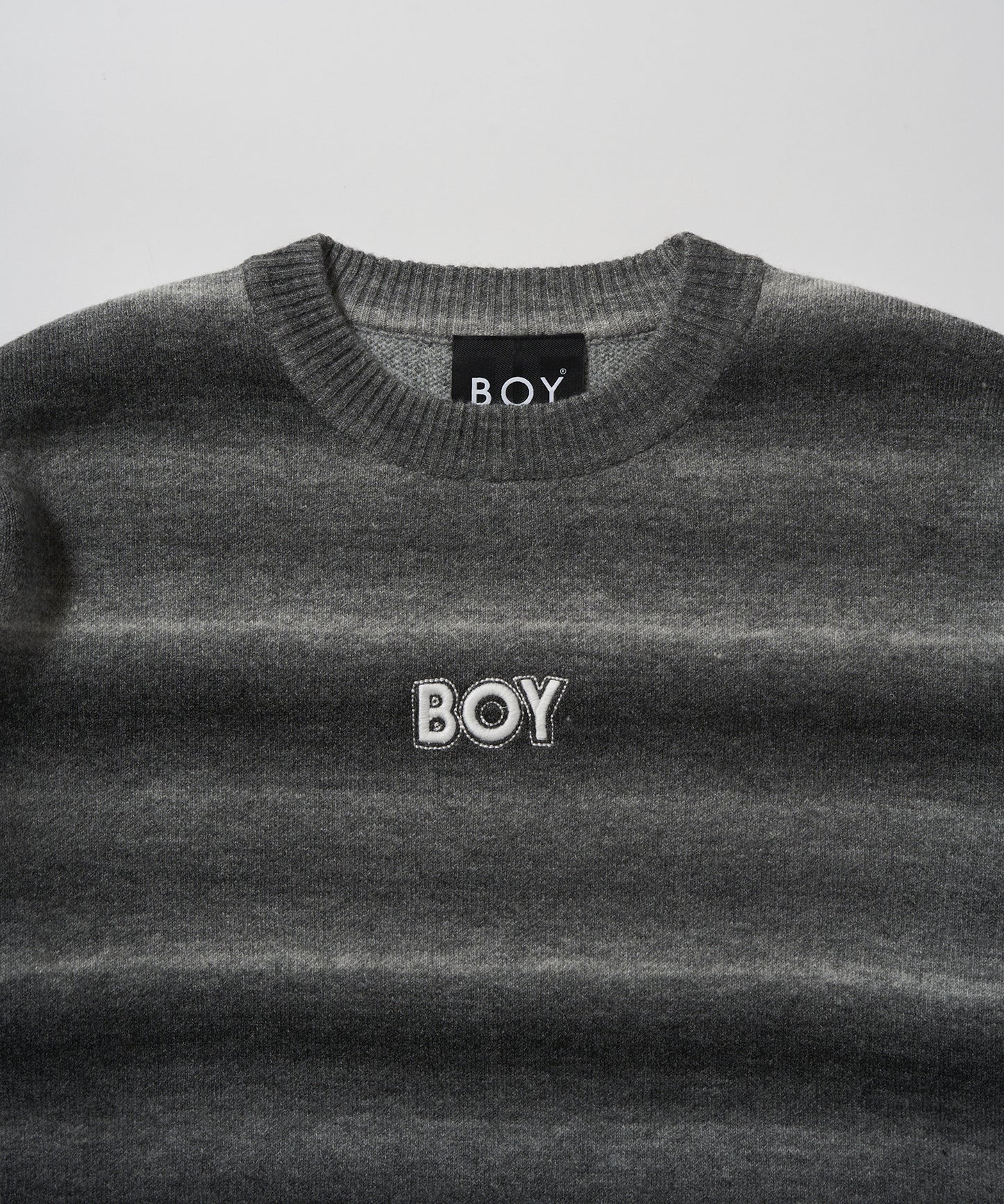 MONO Border Gradation KNIT GRAY【B233N6000502】