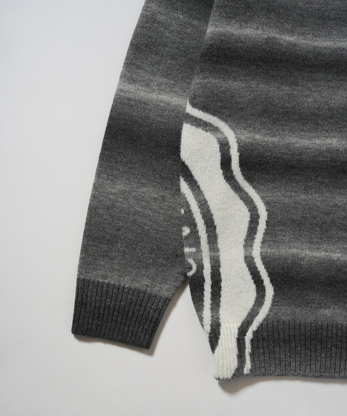 MONO Border Gradation KNIT GRAY【B233N6000502】