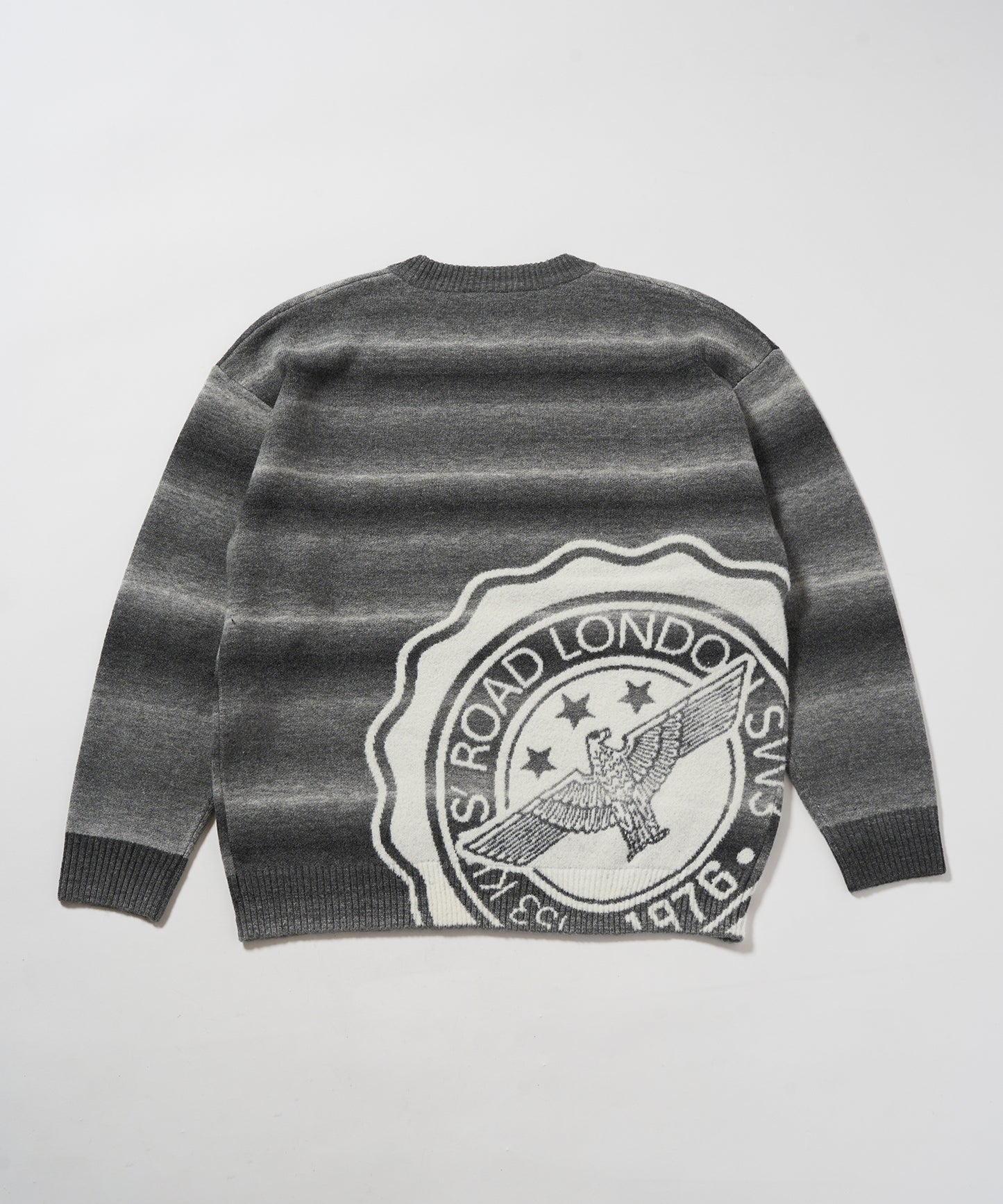 MONO Border Gradation KNIT GRAY【B233N6000502】
