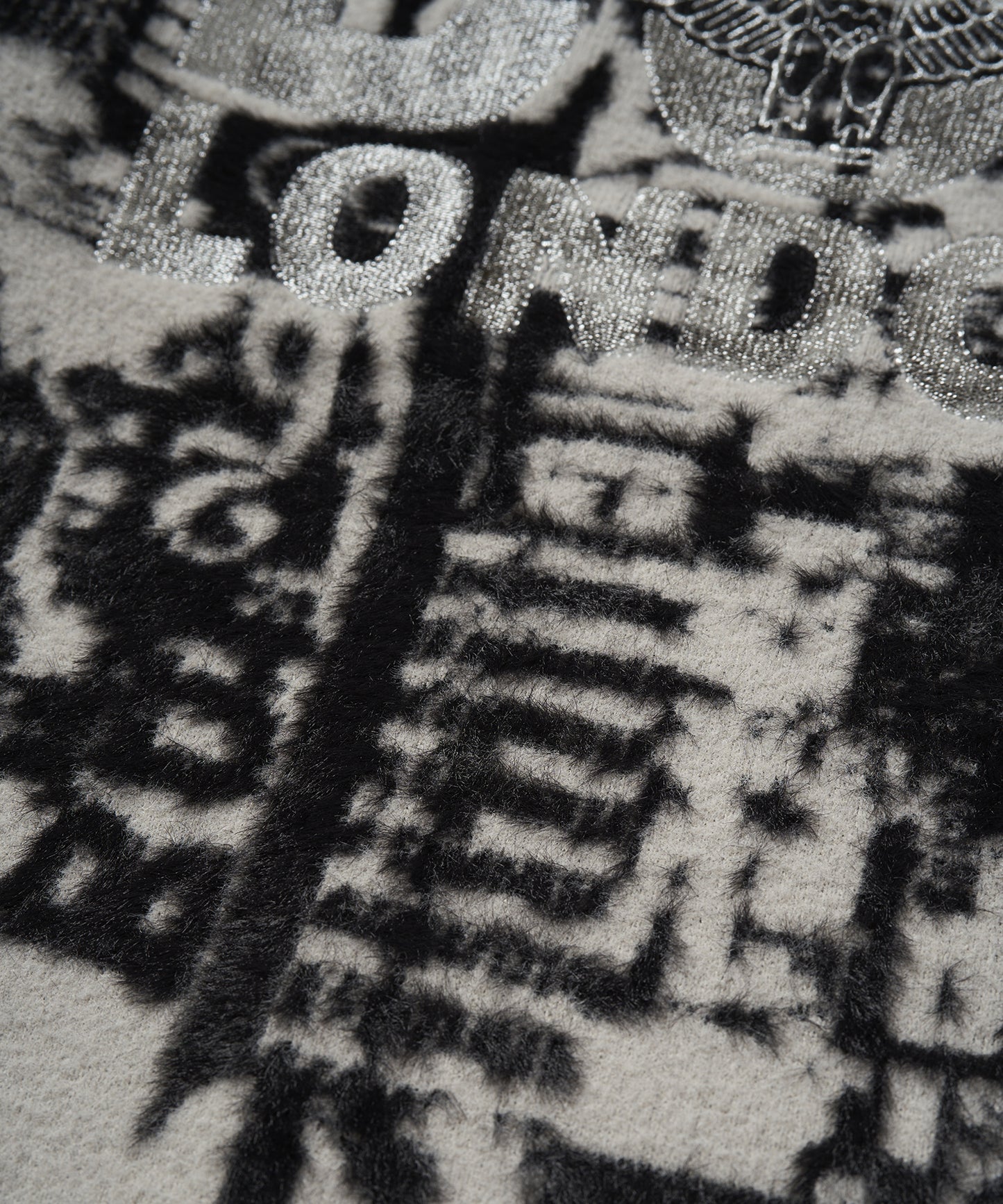 BOY Photo Shaggy KNIT BLACK【B233N6001102】