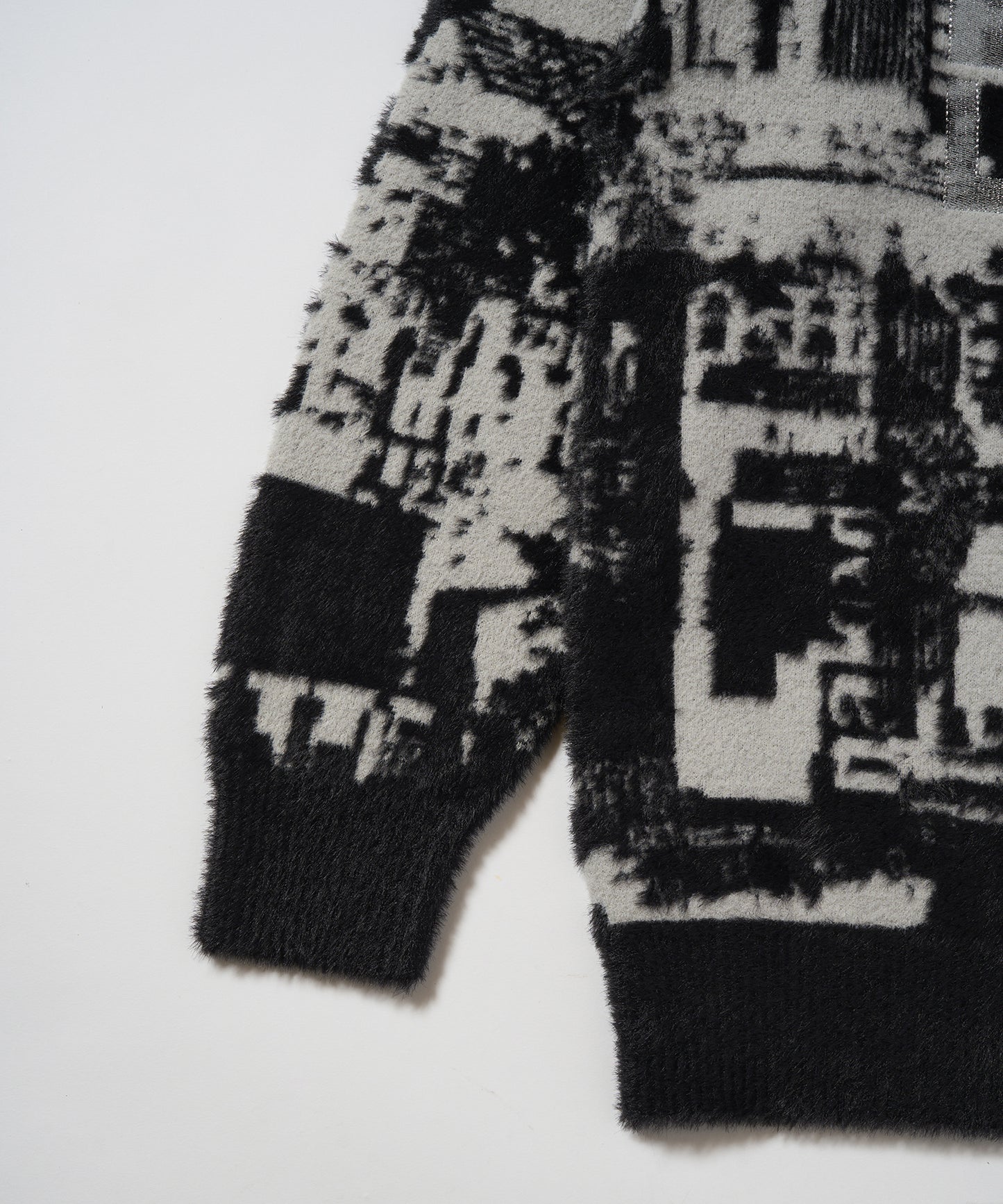 BOY Photo Shaggy KNIT BLACK【B233N6001102】