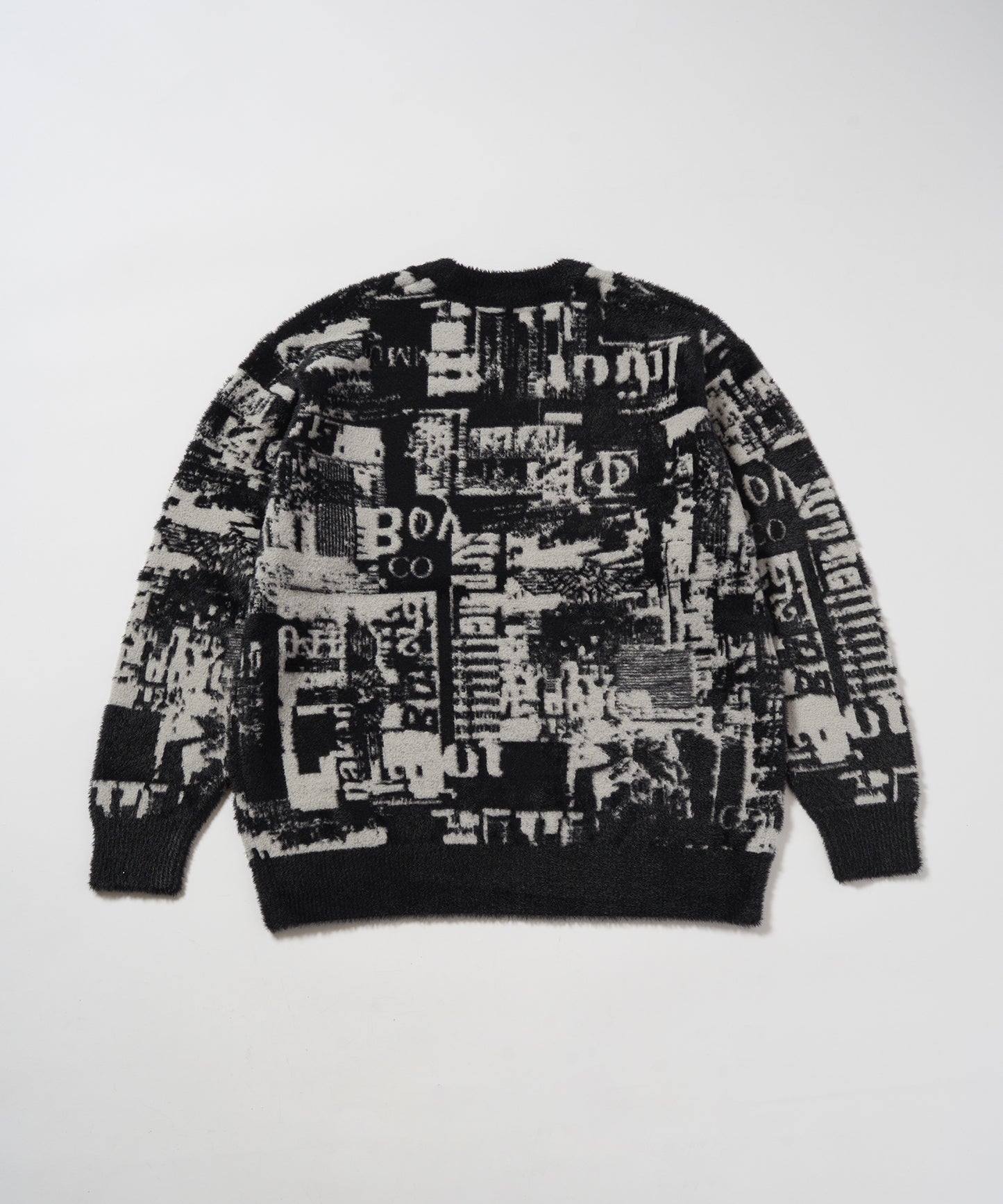 BOY Photo Shaggy KNIT BLACK【B233N6001102】