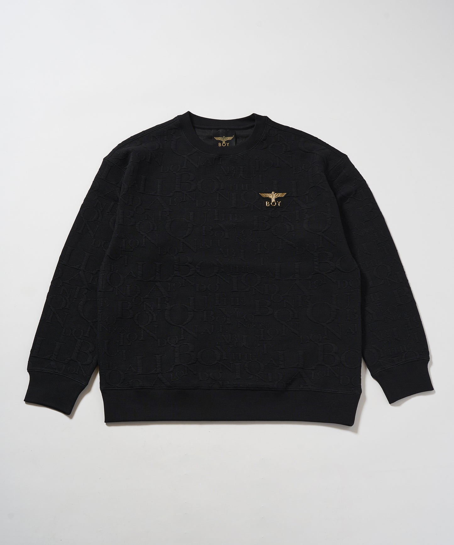 BOY Random Monogram Jacquard Sweat BLACK【B233N0302902】