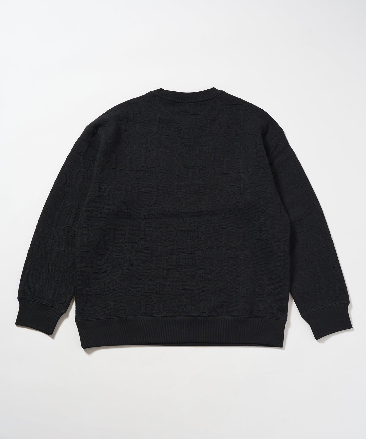 BOY Random Monogram Jacquard Sweat BLACK【B233N0302902】