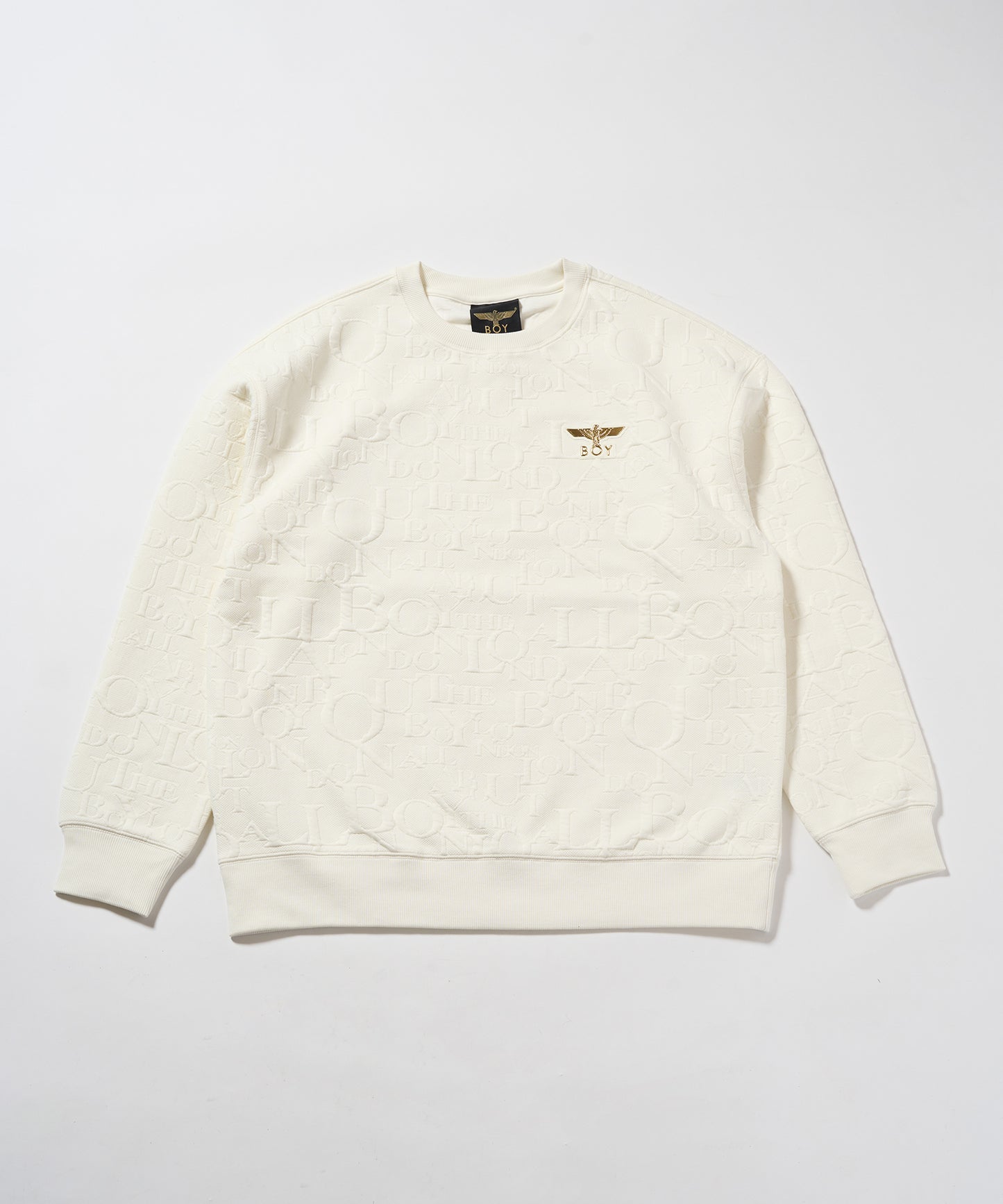 BOY Random Monogram Jacquard Sweat WHITE【B233N0302931】