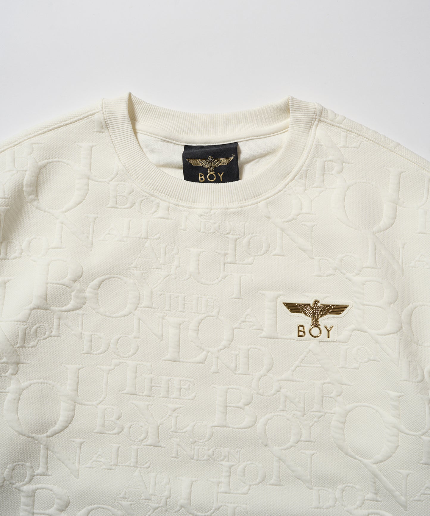 BOY Random Monogram Jacquard Sweat WHITE【B233N0302931】