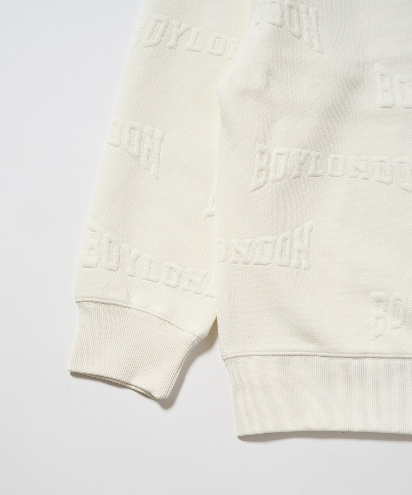 BOY LOGO Jacquard Knit Pullover WHITE【B233N0302031】