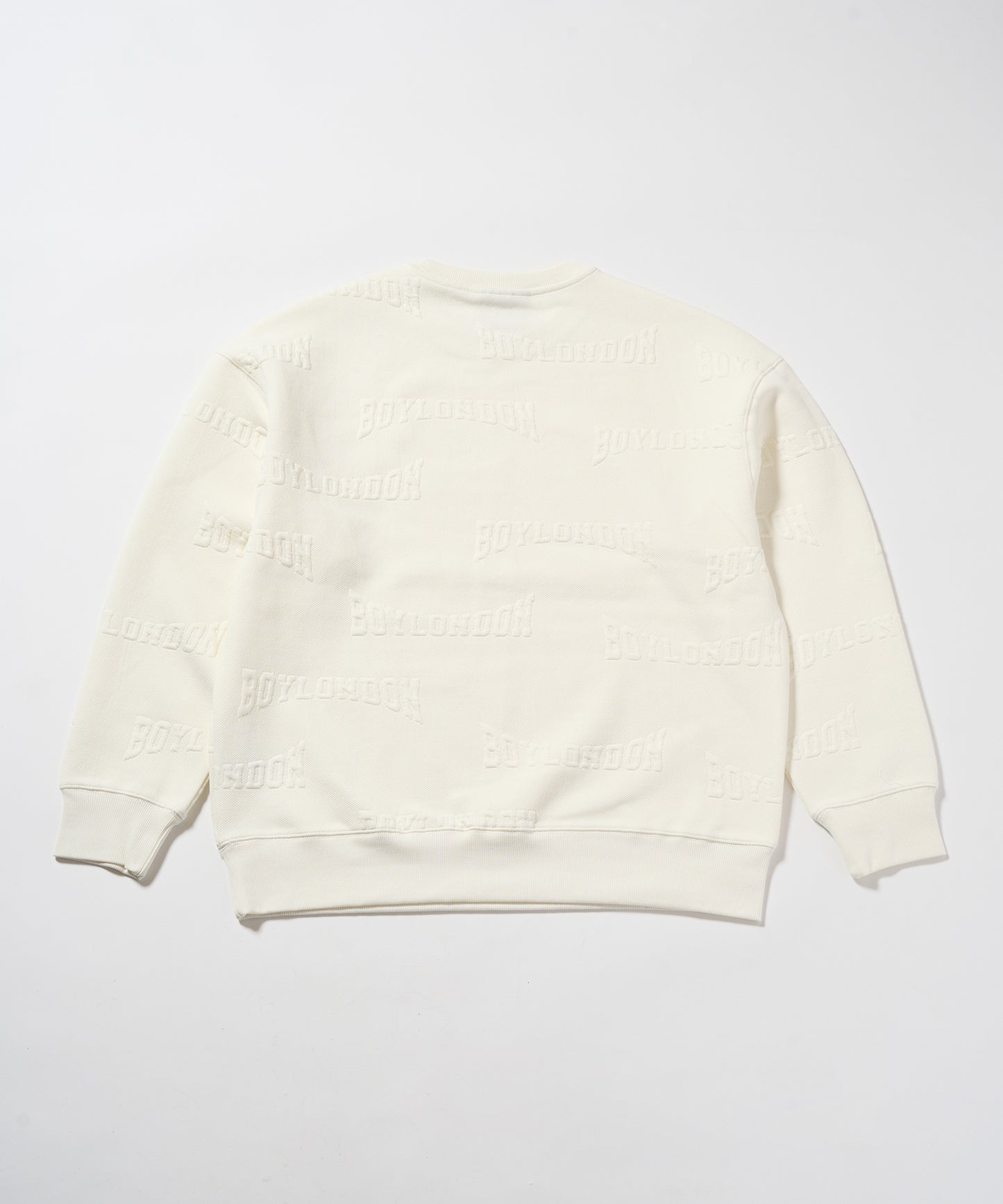 BOY LOGO Jacquard Knit Pullover WHITE【B233N0302031】