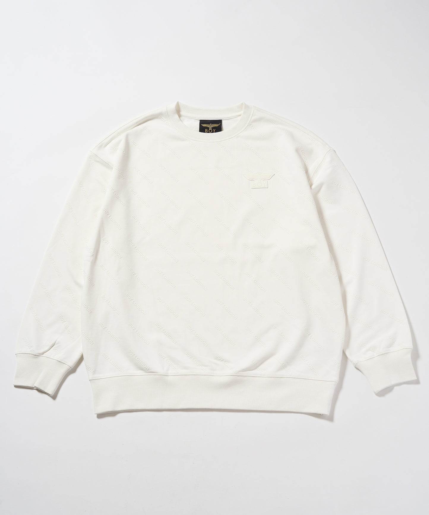 BOY Flocky Crew Sweat WHITE【B233N0301031】