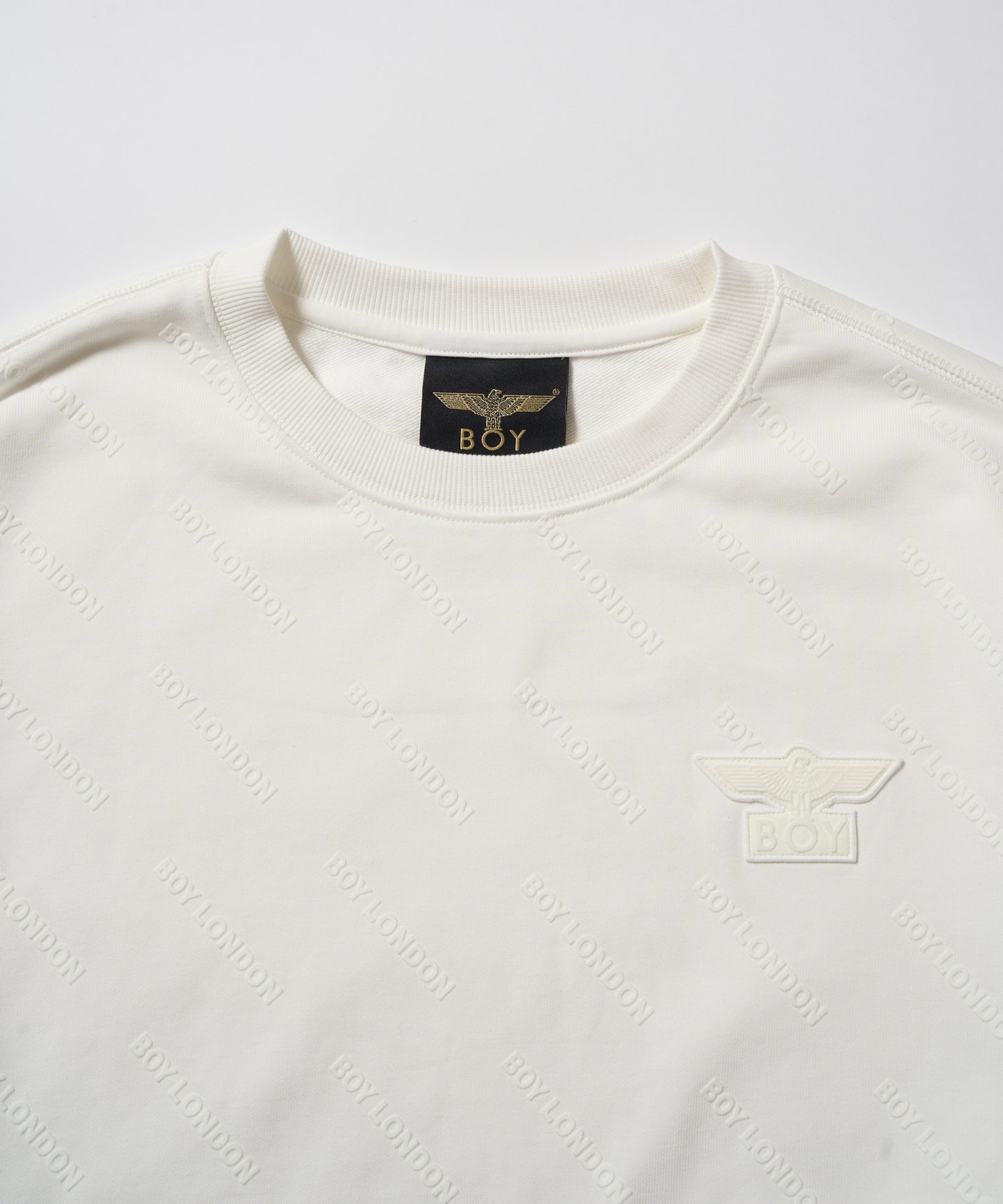 BOY Flocky Crew Sweat WHITE【B233N0301031】