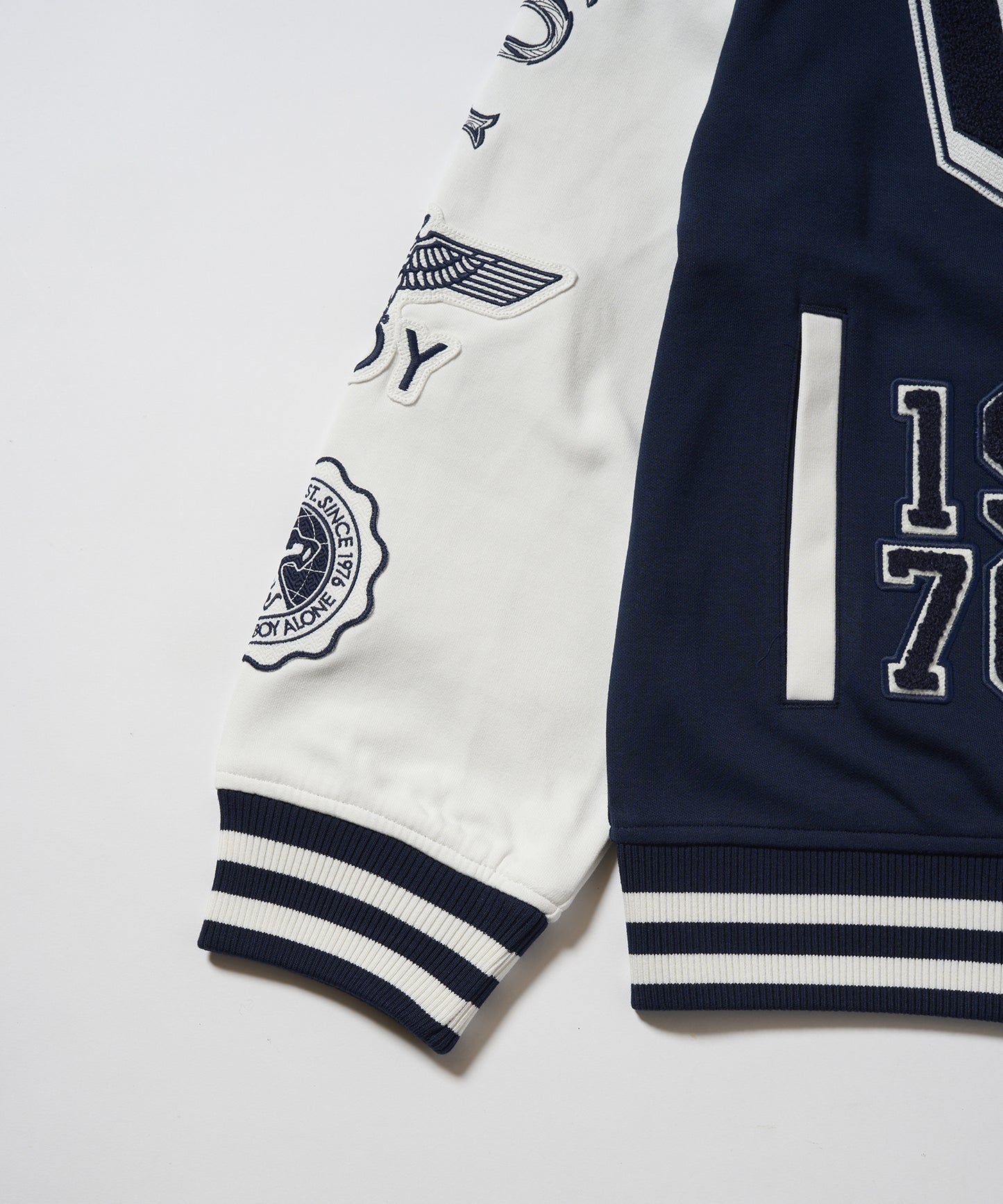 1976 BOY KNIT STADIUM JUMPER NAVY【B233N1200316】