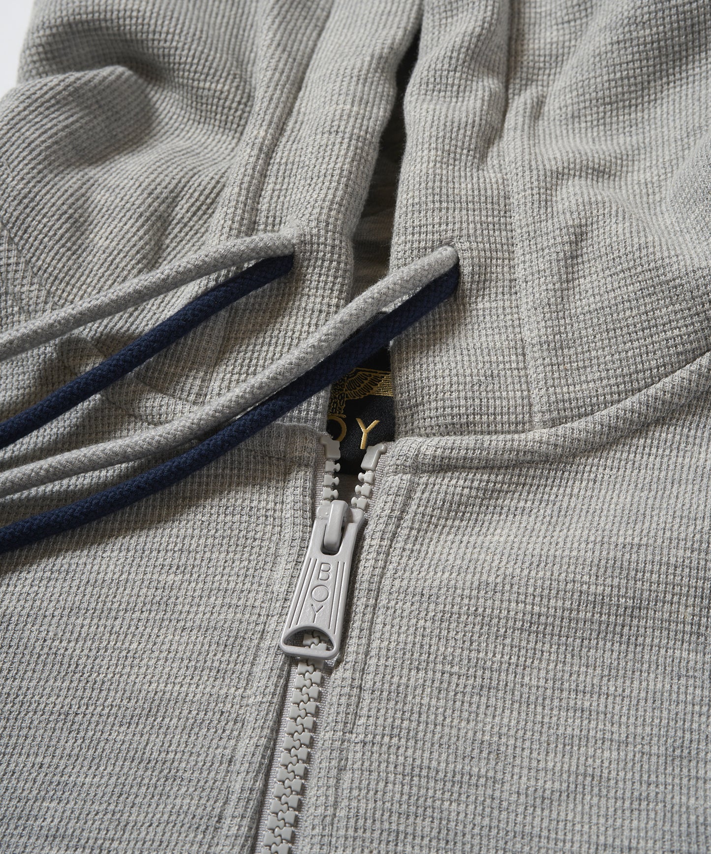 BOY KANOKO Fleece Full Zip Hoodie GRAY【B233N0600703】