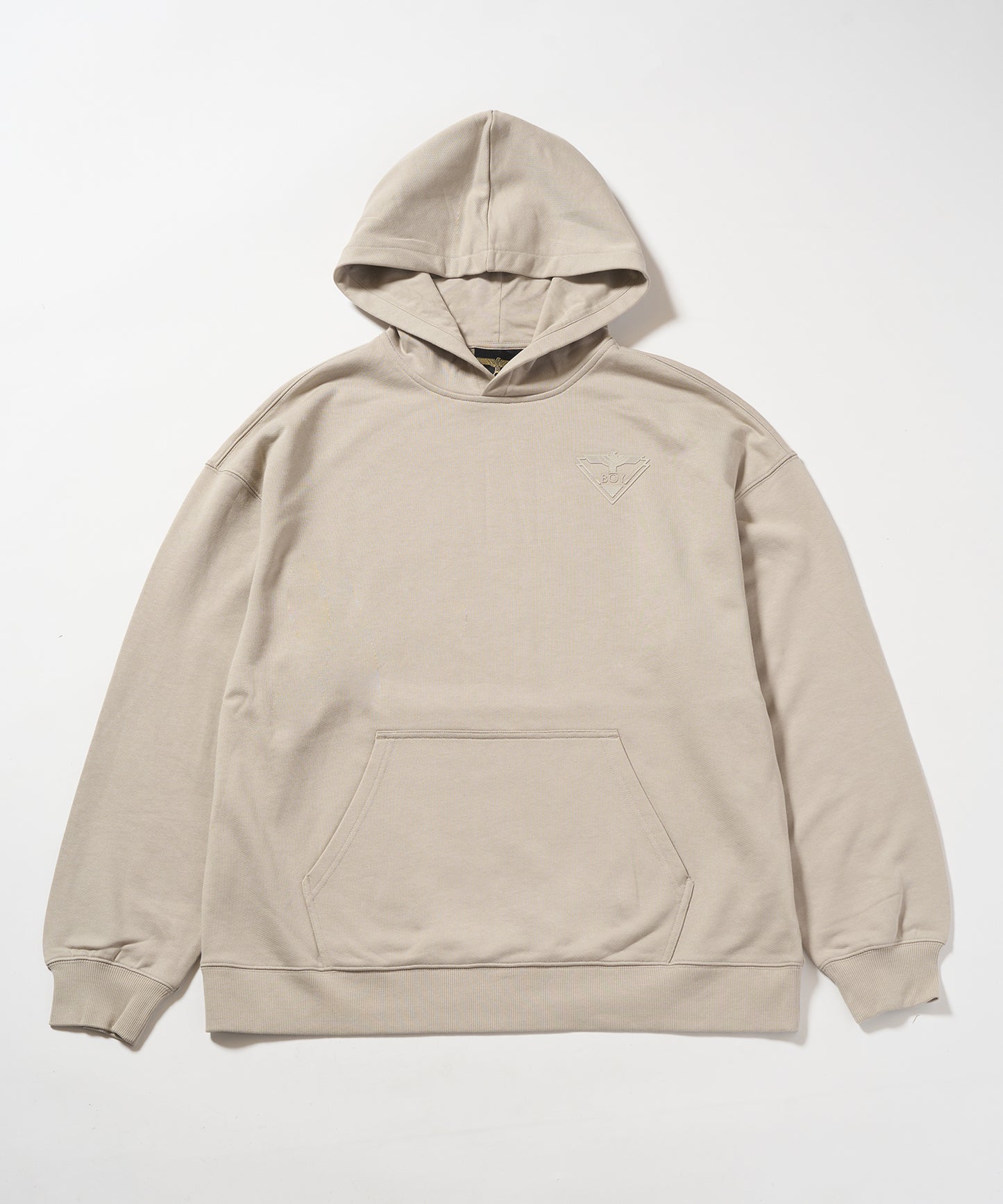 BOY LOGO Patch Hoodie Parka BEIGE【B233N0401511】
