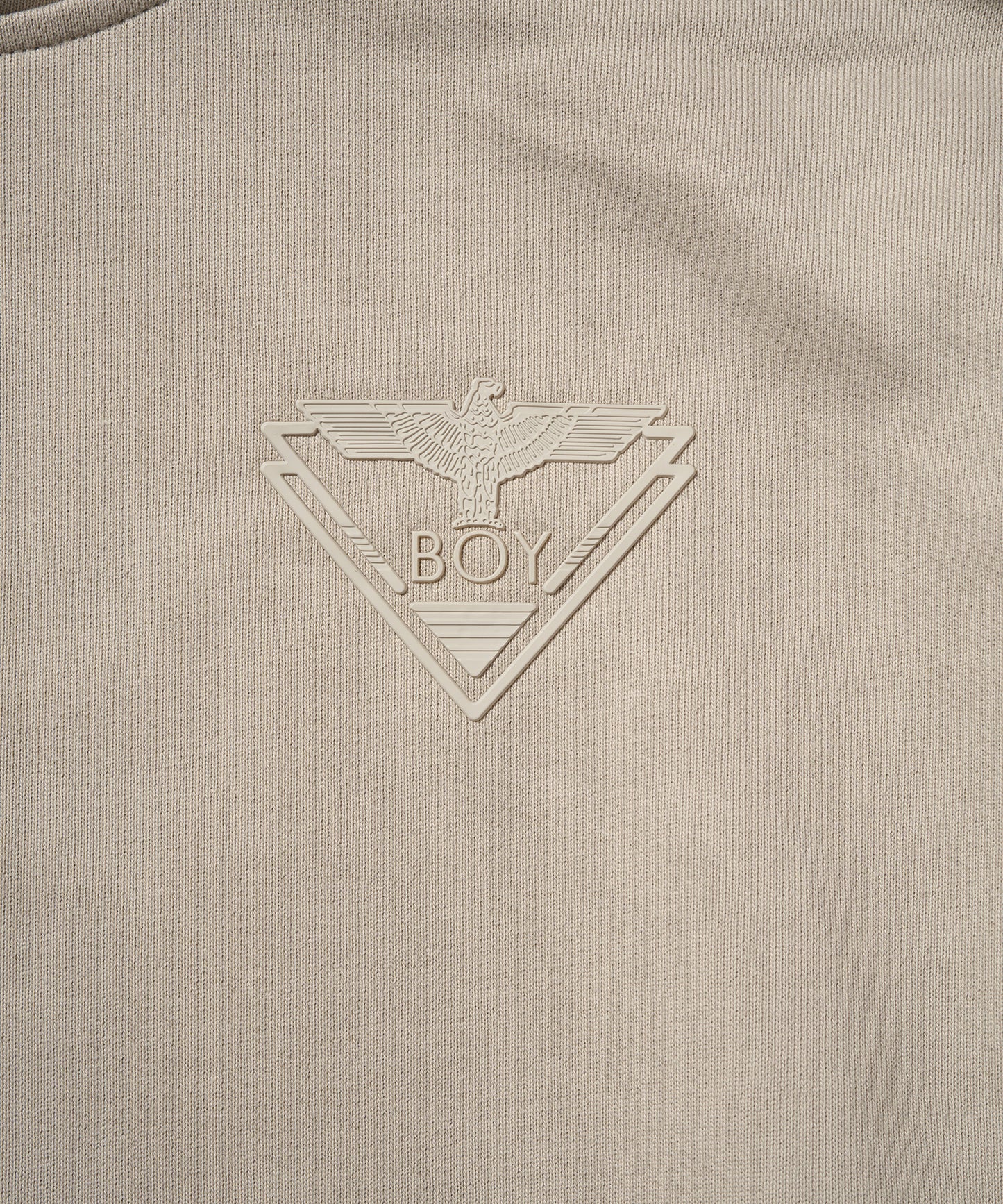 BOY LOGO Patch Hoodie Parka BEIGE【B233N0401511】