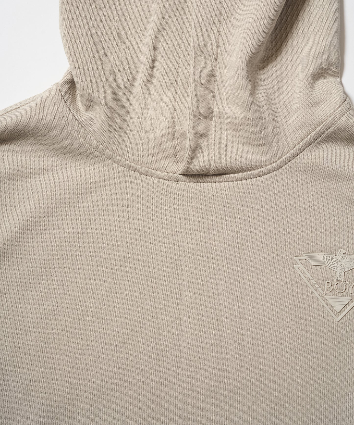 BOY LOGO Patch Hoodie Parka BEIGE【B233N0401511】