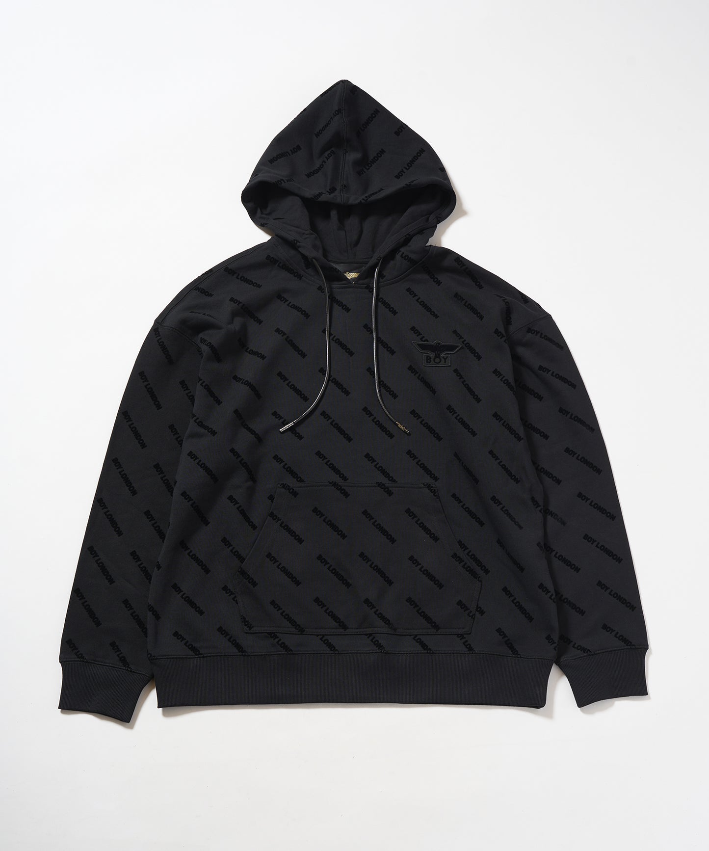 BOY Flocky Hoodie Parka BLACK【B233N0400502】