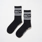 BOY LOGO REGULAR SOCKS BLACK【B233N8300202】