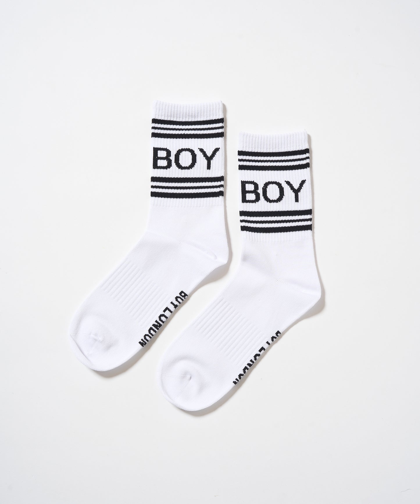 BOY LOGO REGULAR SOCKS WHITE【B233N8300201】