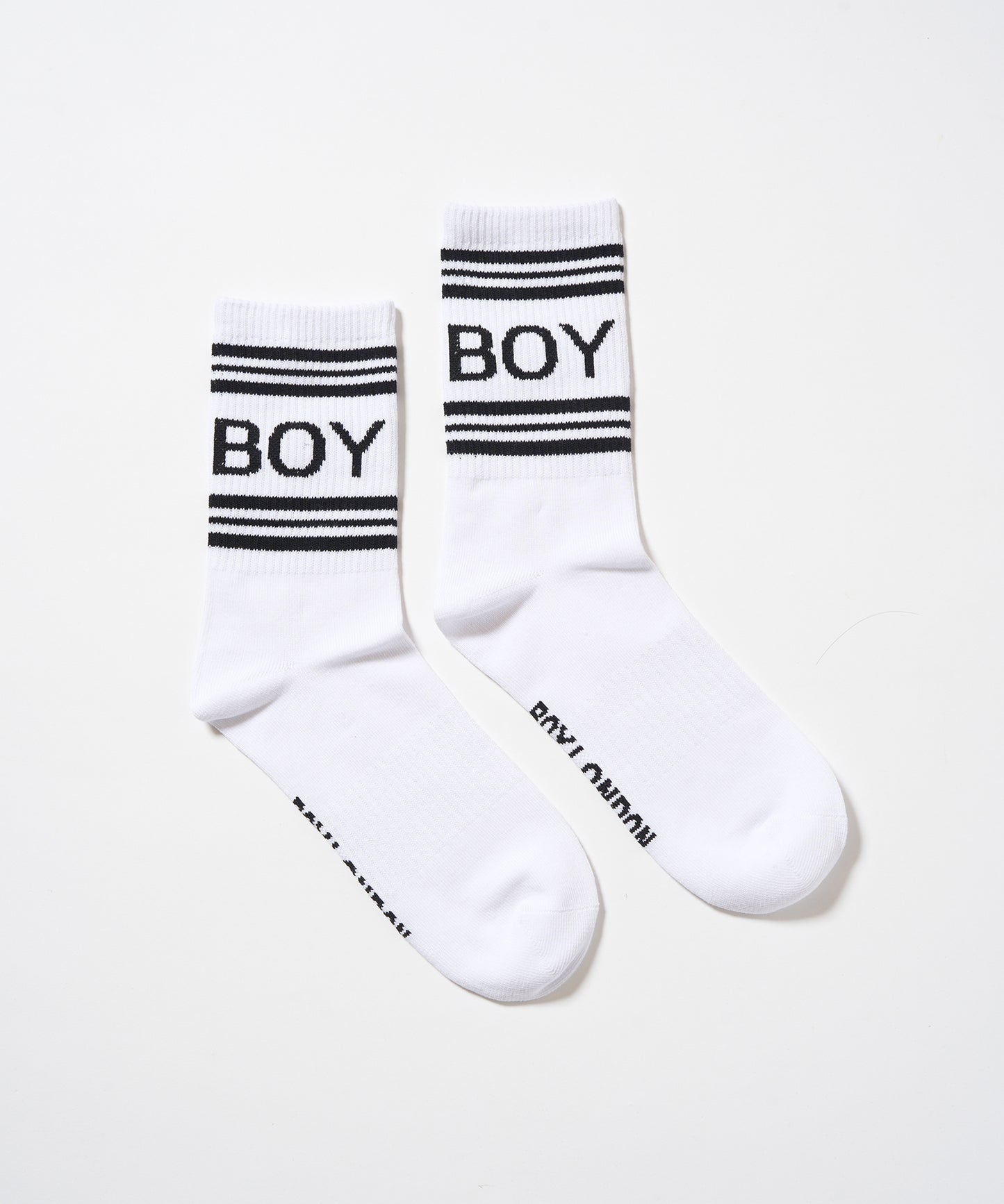 BOY LOGO REGULAR SOCKS WHITE【B233N8300201】
