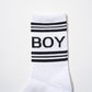 BOY LOGO REGULAR SOCKS WHITE【B233N8300201】