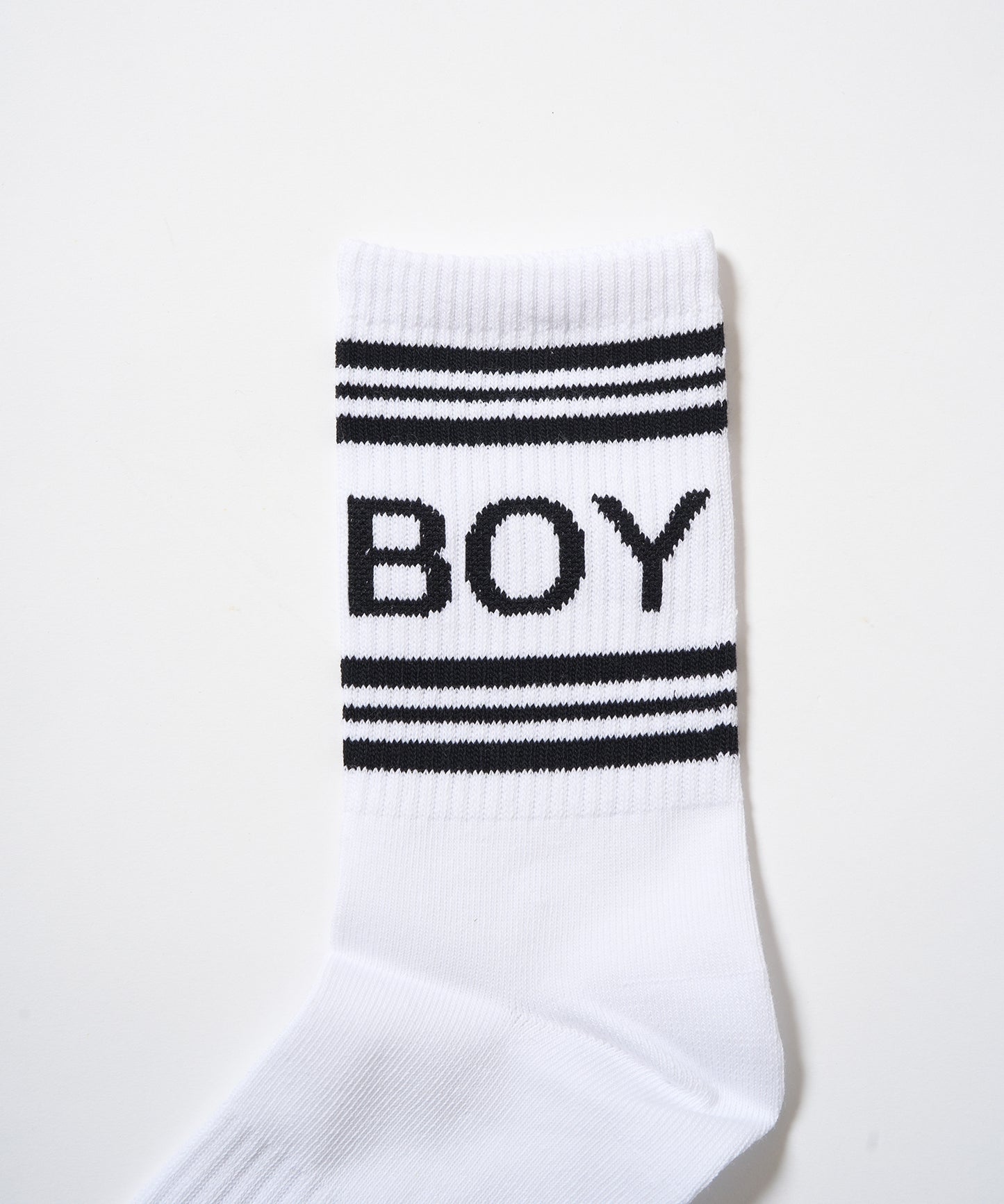 BOY LOGO REGULAR SOCKS WHITE【B233N8300201】