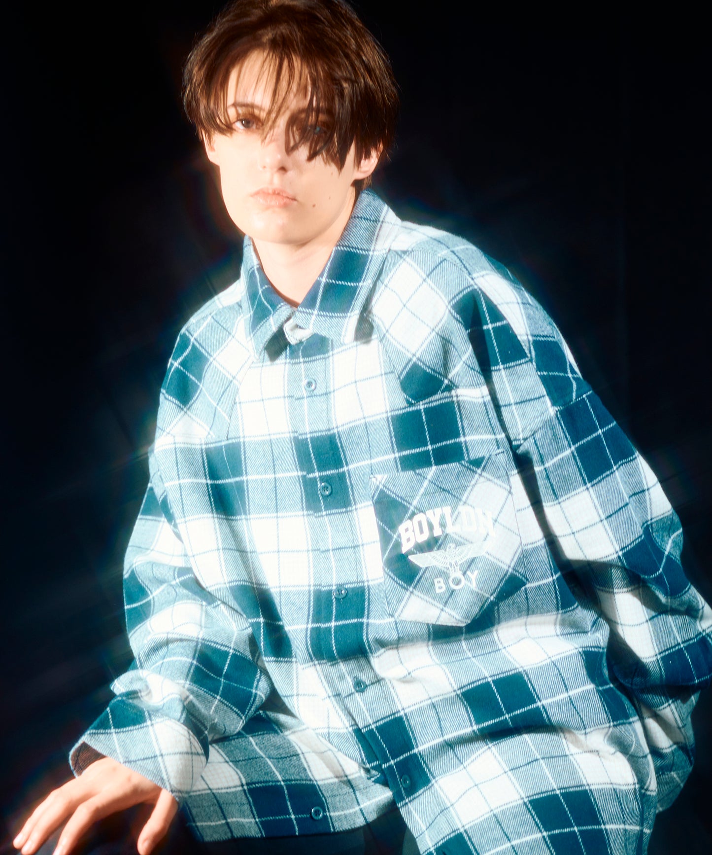 BOYLDN Check Flannel Shirt BLUE【B233N2100606】