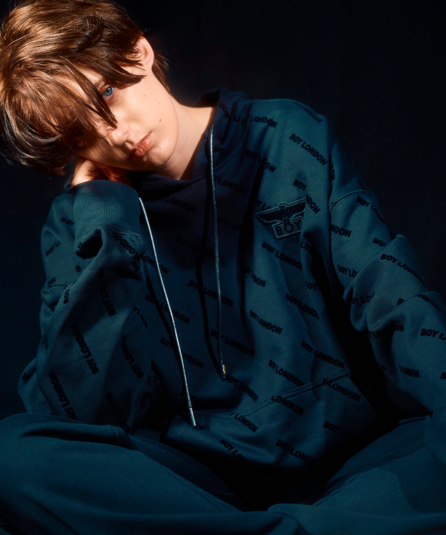 BOY Flocky Hoodie Parka BLACK【B233N0400502】