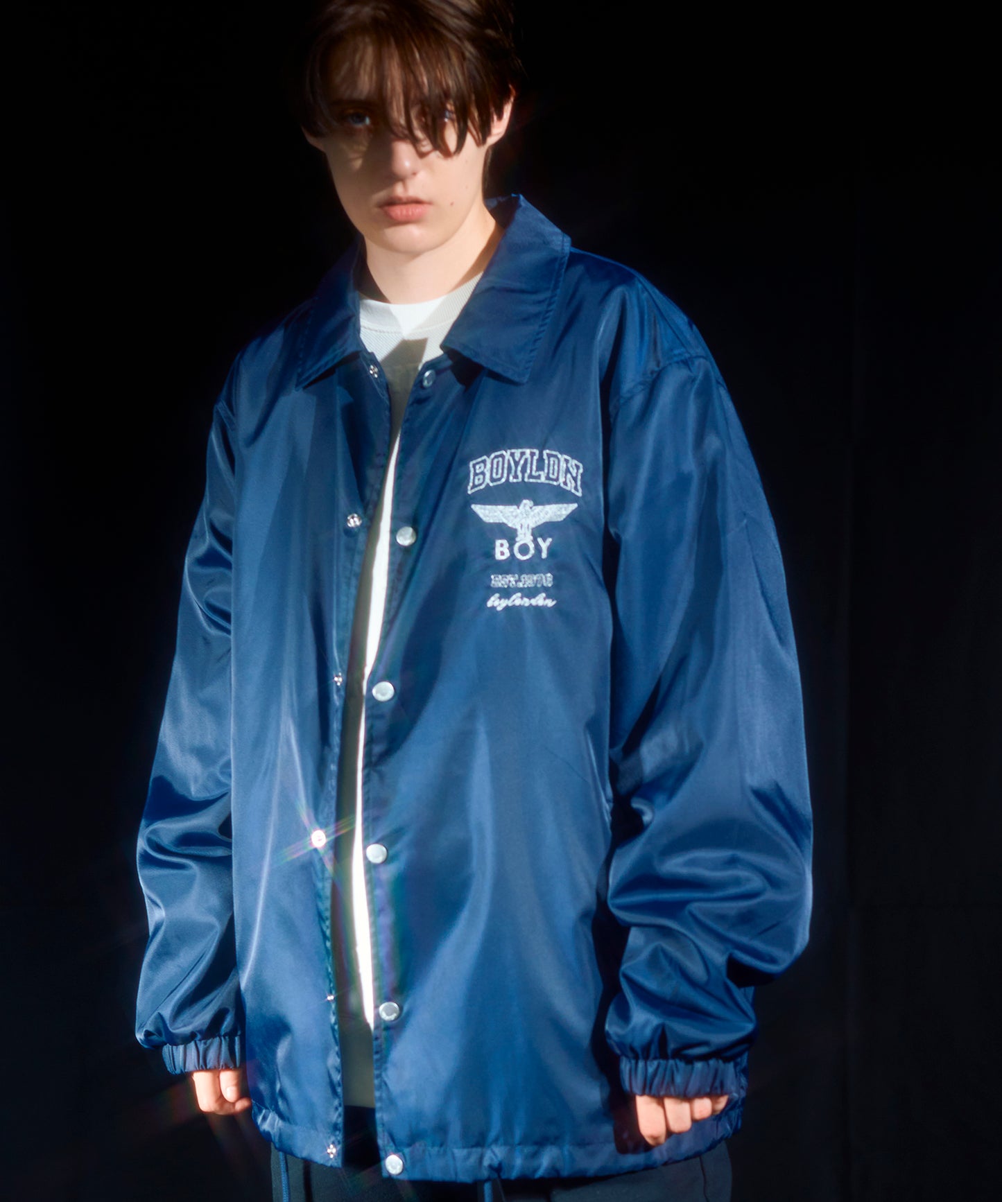 BOY Embroidery Simple Coach Jacket NAVY【B233N2302006】