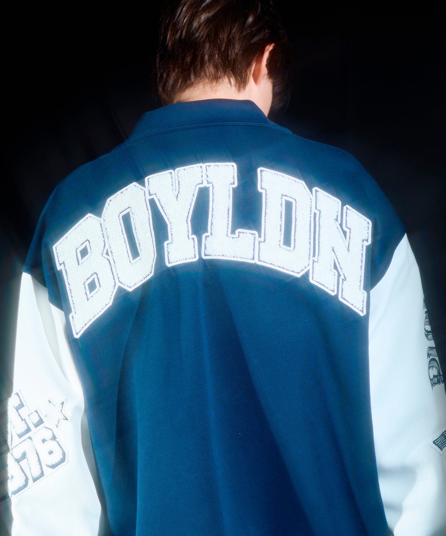 1976 BOY KNIT STADIUM JUMPER NAVY【B233N1200316】