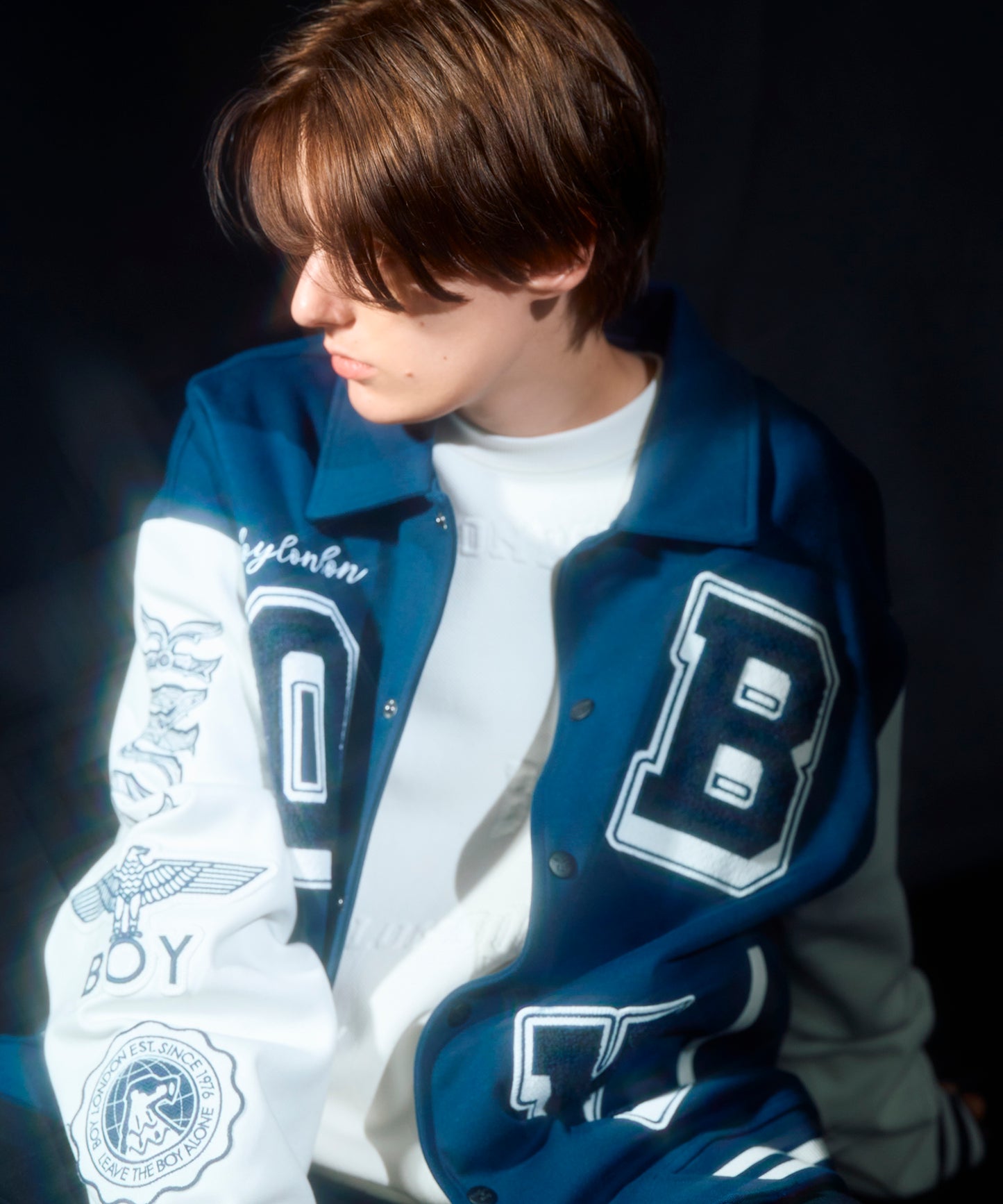 1976 BOY KNIT STADIUM JUMPER NAVY【B233N1200316】