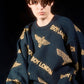 Gold LOGO Jacquard Knit Pullover BLACK【B233N6090102】