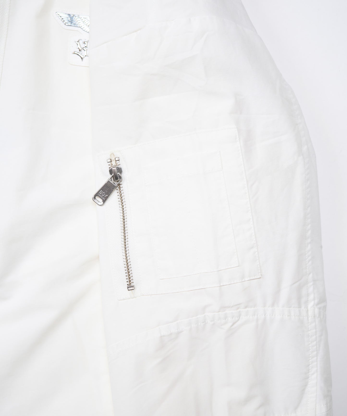 BIG SUN EAGLE EMBROIDERY W-ZIP BLOUSON WHITE【B233N2302831】