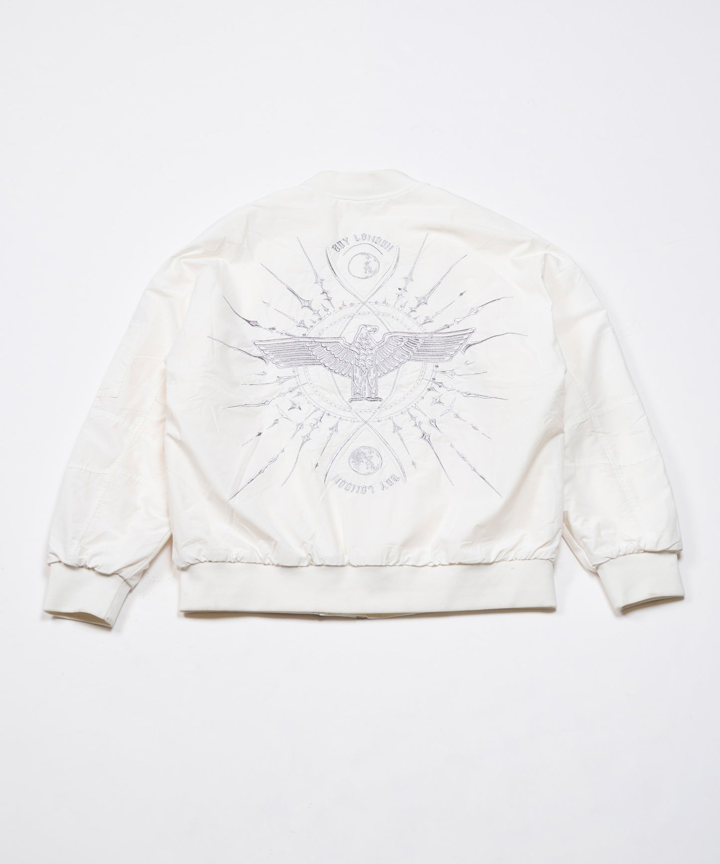 BIG SUN EAGLE EMBROIDERY W-ZIP BLOUSON WHITE【B233N2302831】