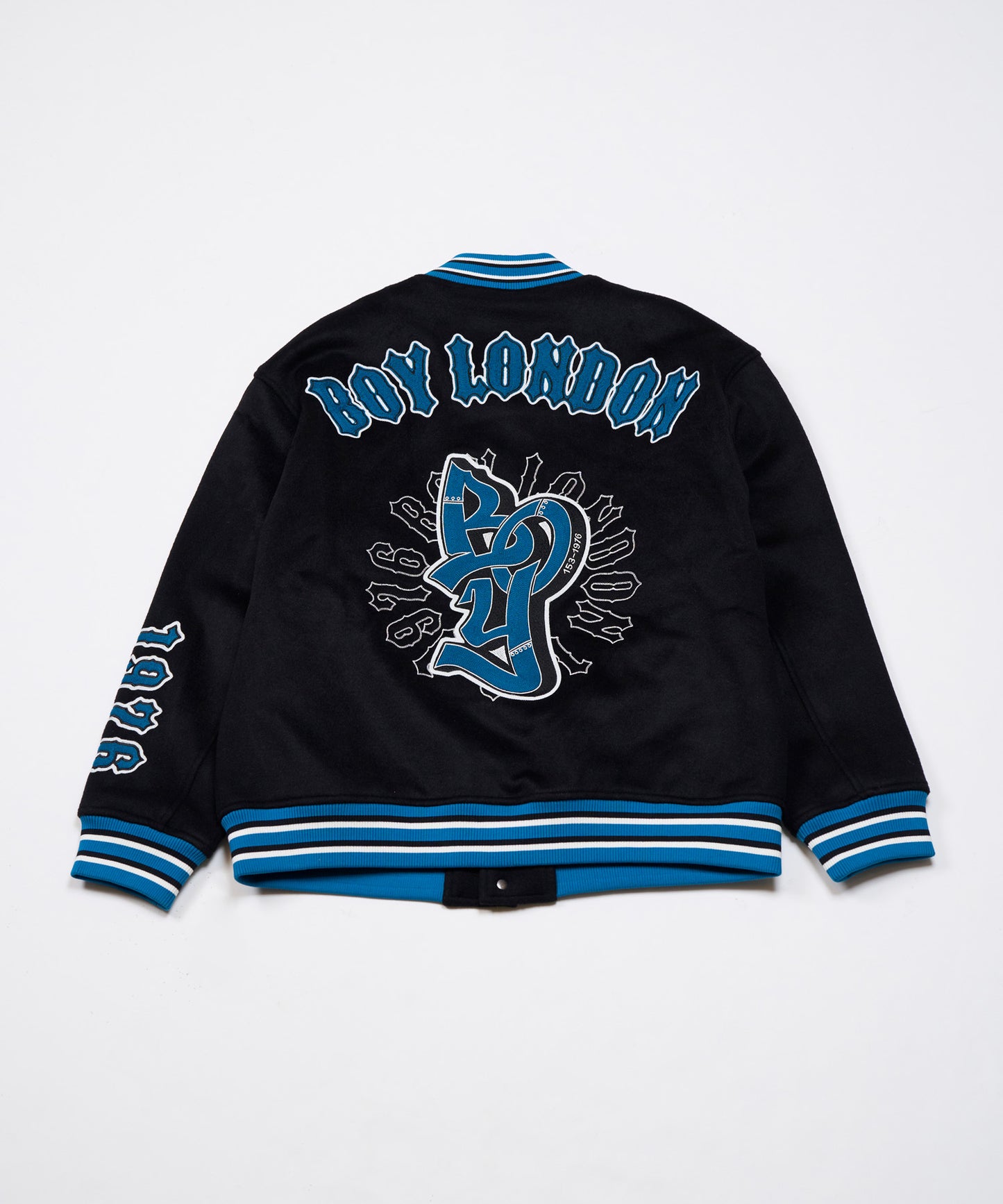 Love never ends BOY LOGO STADIUM JUMPER BLACK【B233N2901202】