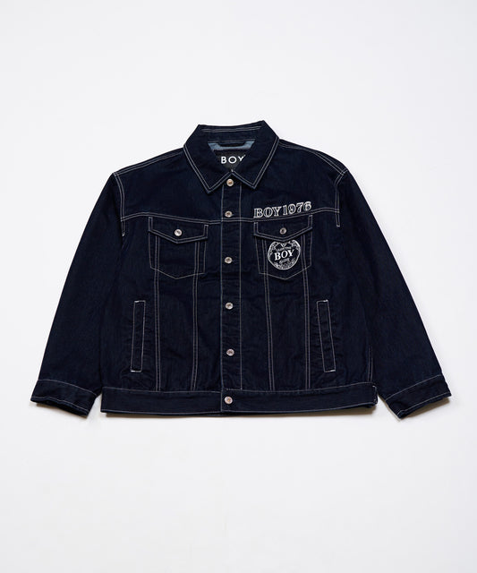 BOY1976 FLOCKY DENIM JACKET NAVY【B233N5000516】