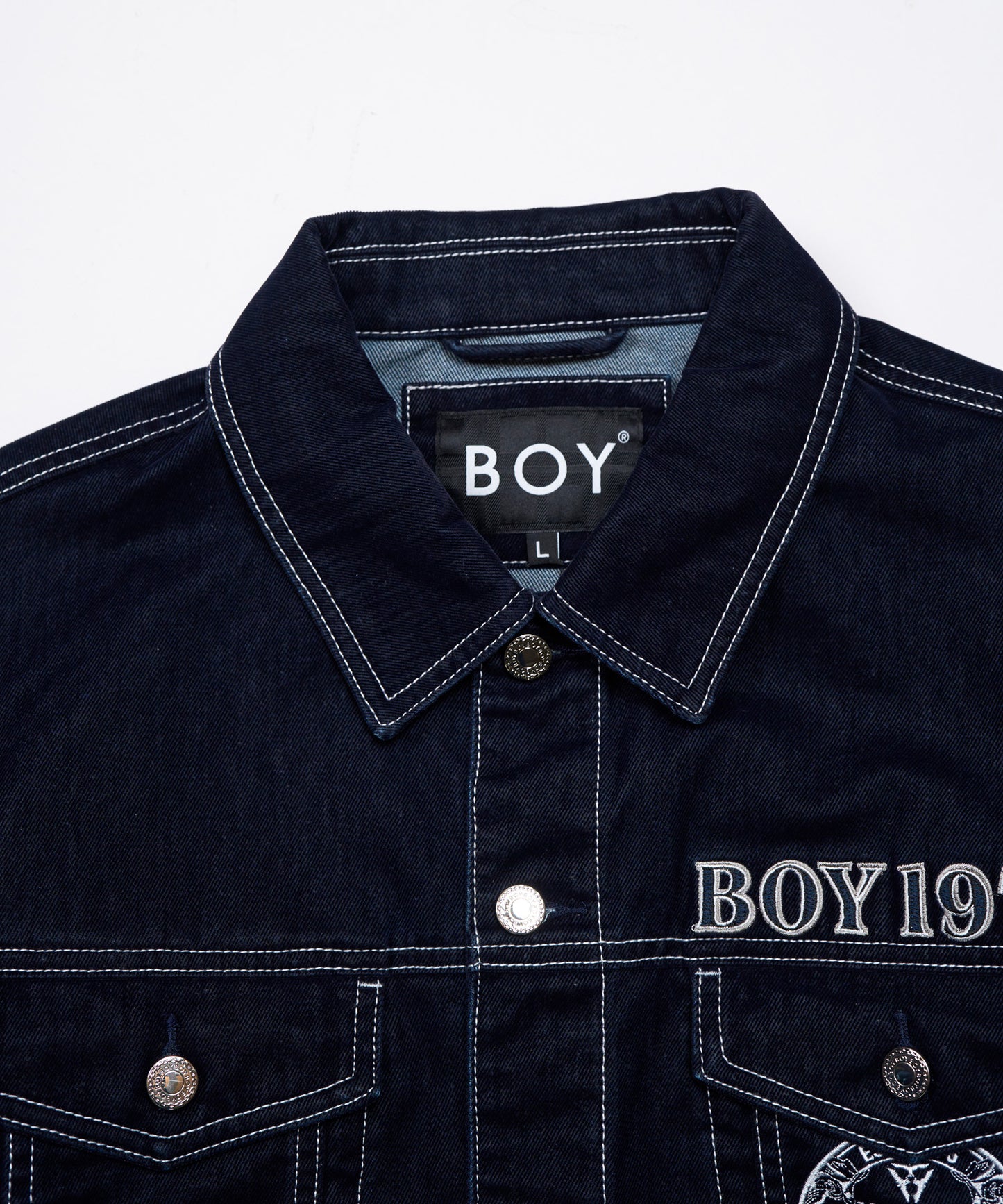 BOY1976 FLOCKY DENIM JACKET NAVY【B233N5000516】