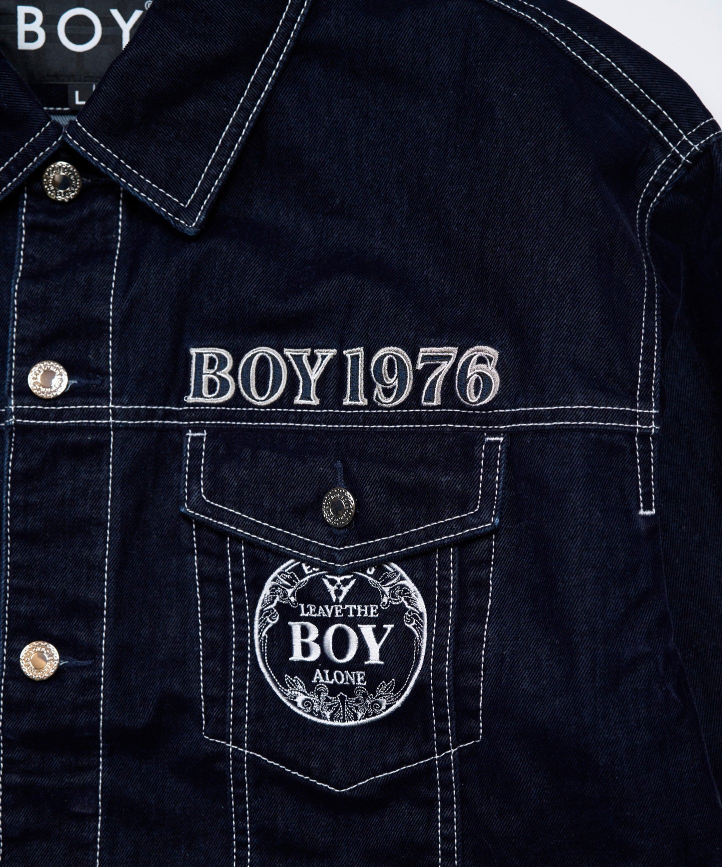 BOY1976 FLOCKY DENIM JACKET NAVY【B233N5000516】