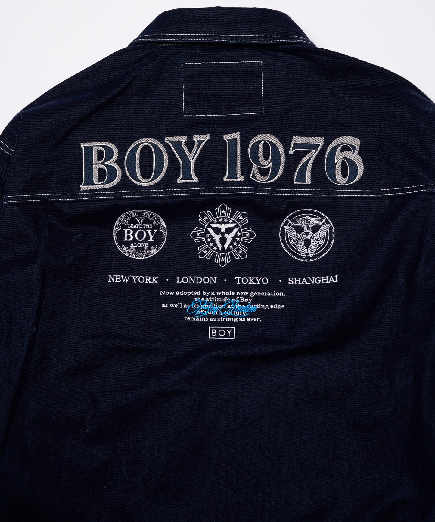BOY1976 FLOCKY DENIM JACKET NAVY【B233N5000516】