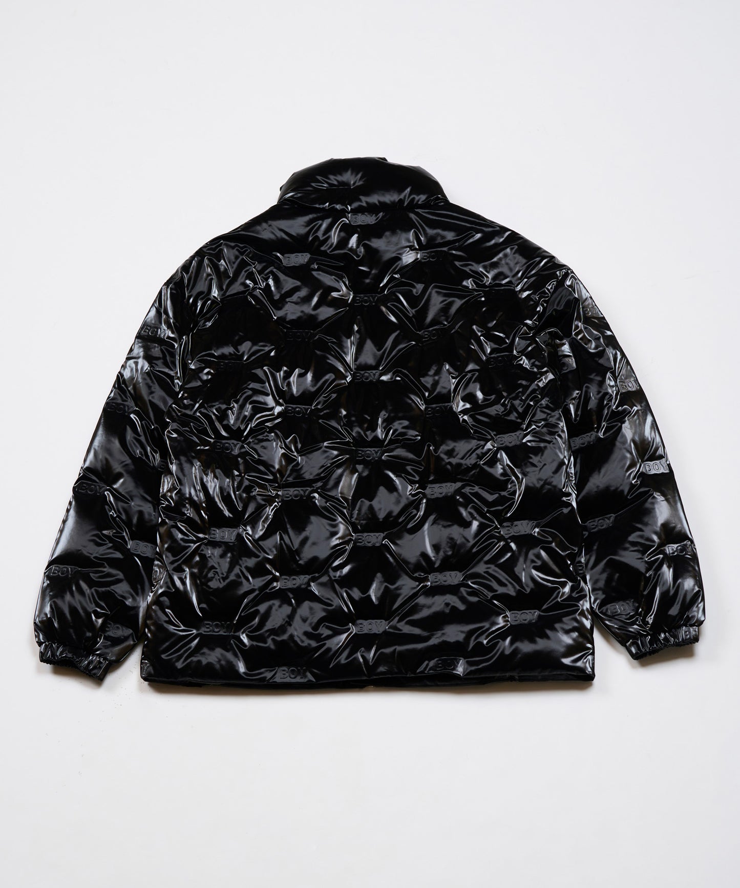 BOY LOGO GLOSSY DOWN BLOUSON BLACK【B233N2801302】