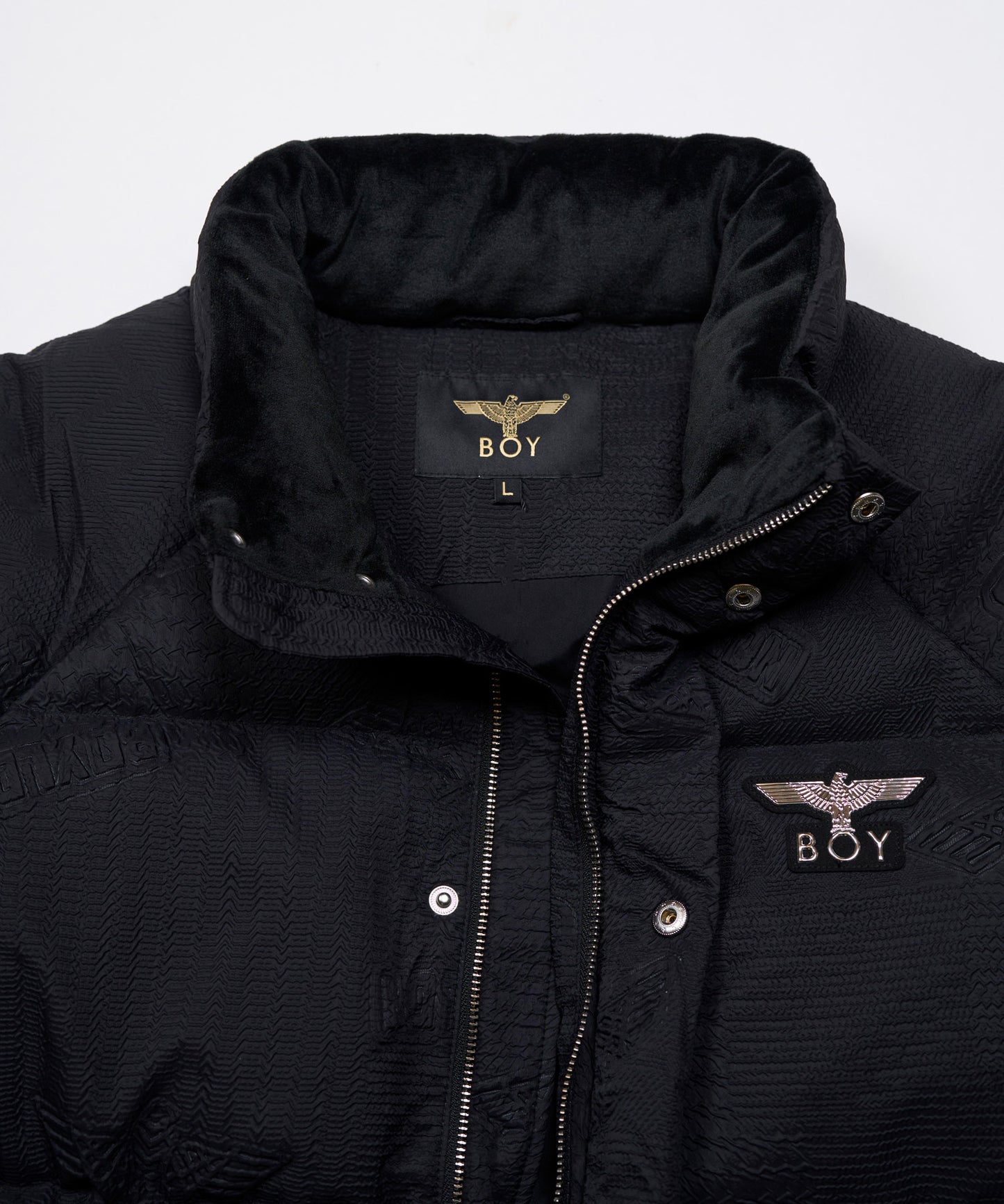 BOY LOGO EMBOSSING DOWN BLOUSON BLACK【B233N2801102】