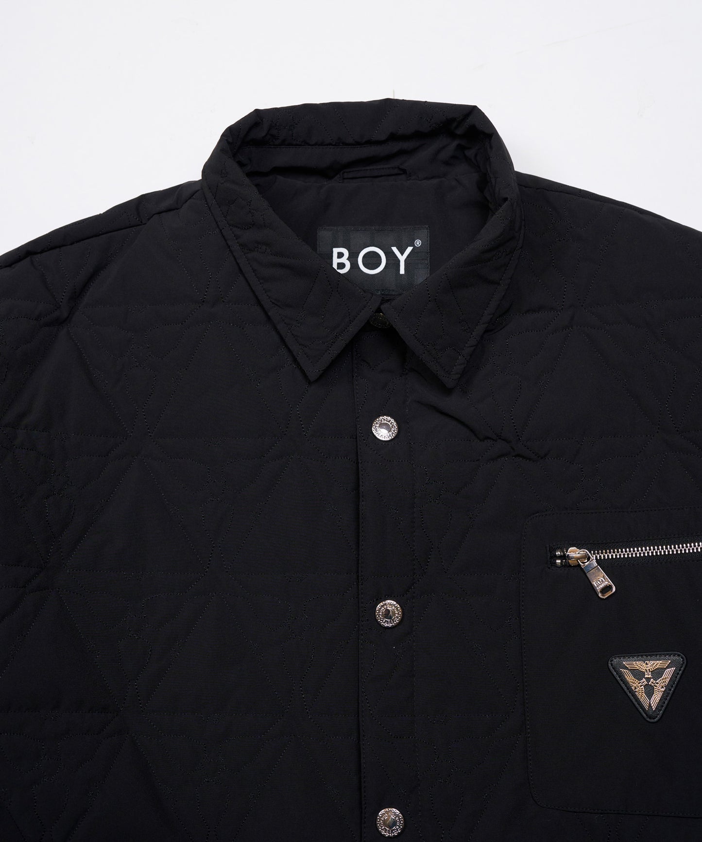 BOY EAGLE QUILTING JACKET BLACK【B233N2900402】