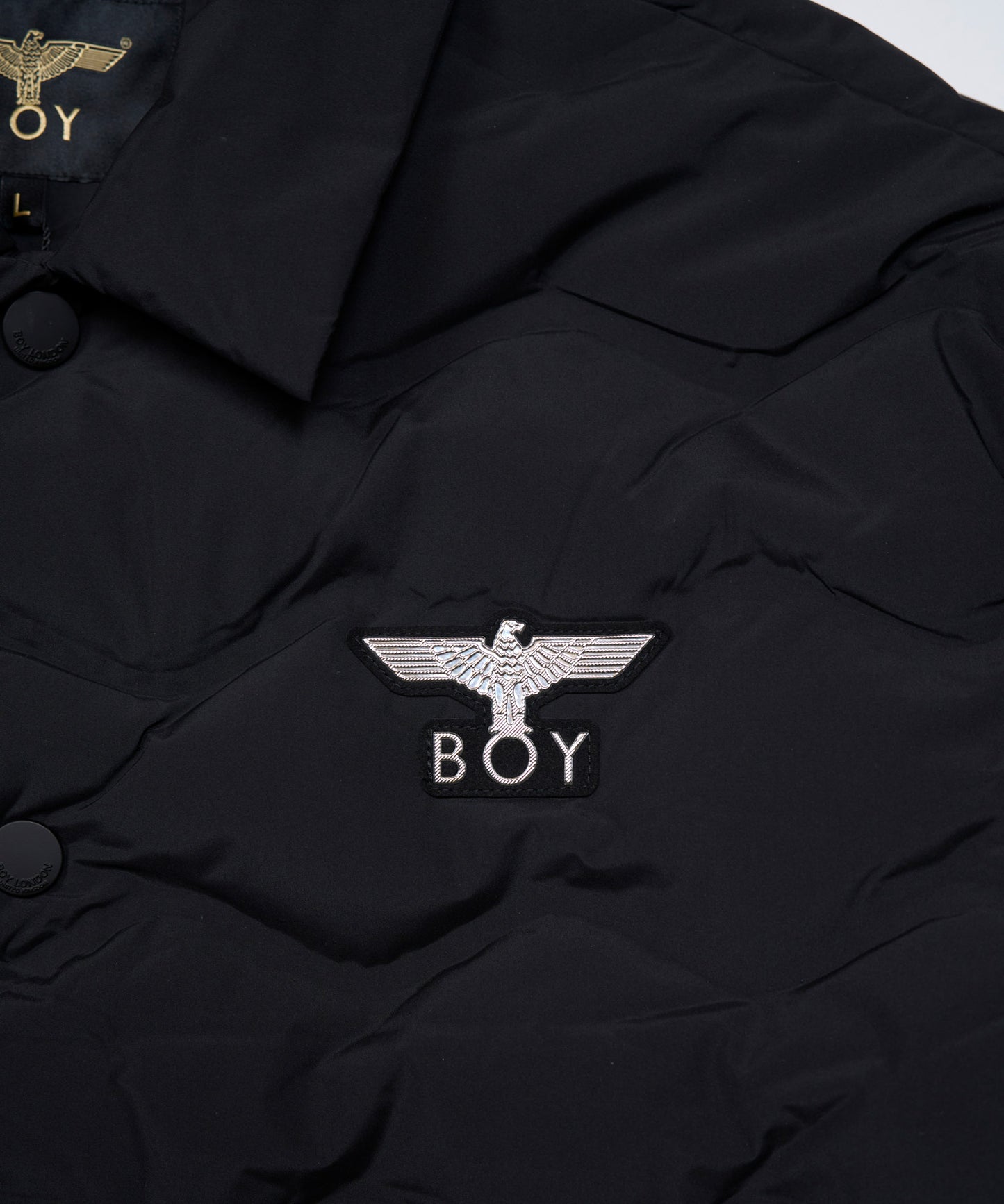 BOY LOGO SOLID DOWN BLOUSON BLACK【B234N2801402】