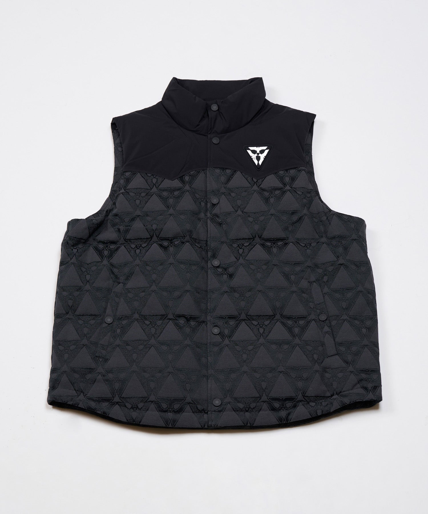 EAGLE TRIANGLE JACQUARD DOWN VEST BLACK【B234N3000102】