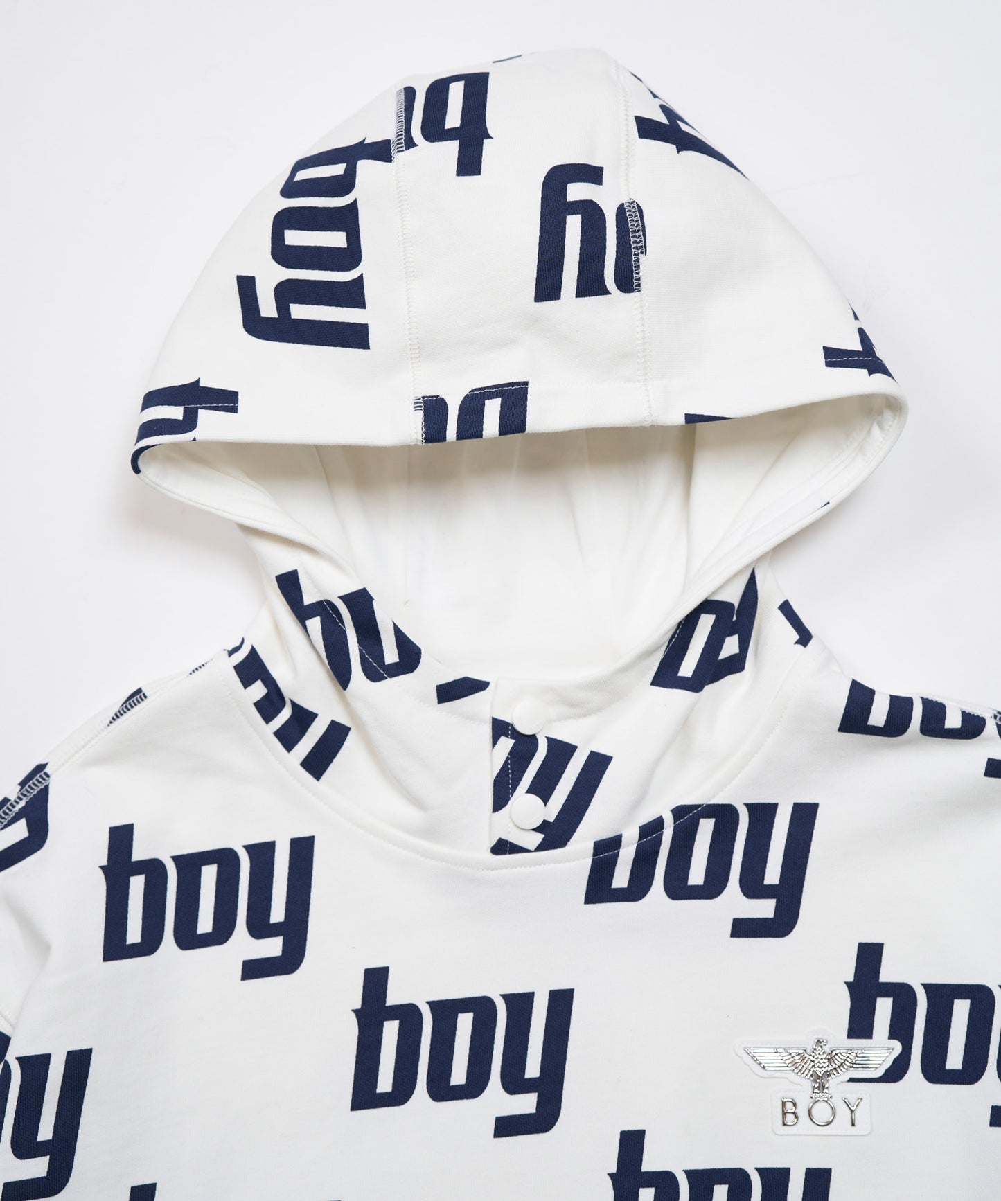 BOY MONOGRAM FOODIE PARKA WHITE【B234N0400831】