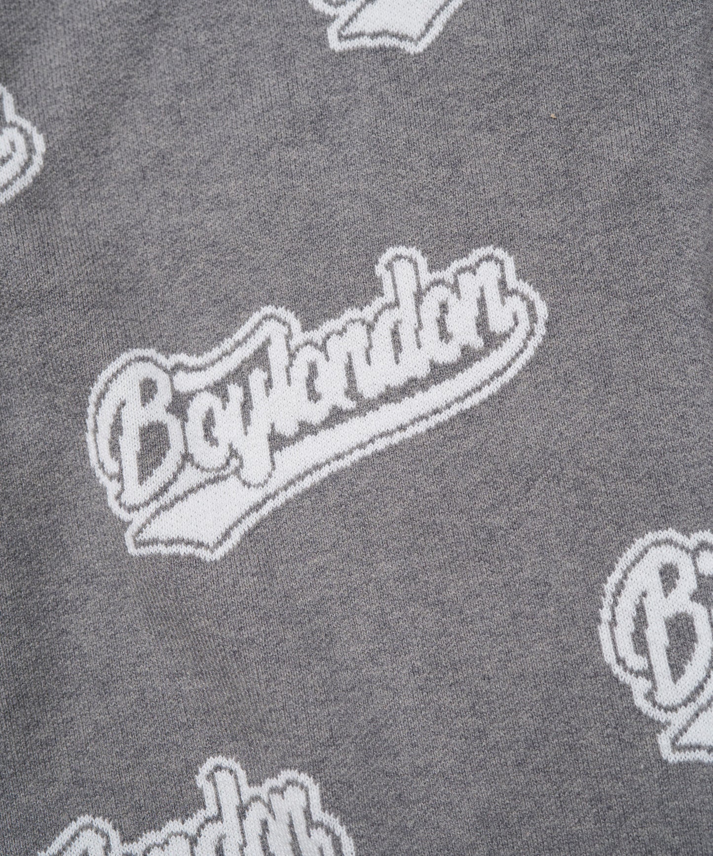 BOY LOGO JACQUARD KNIT PULLOVER GREY WHITE【B234N6000501】