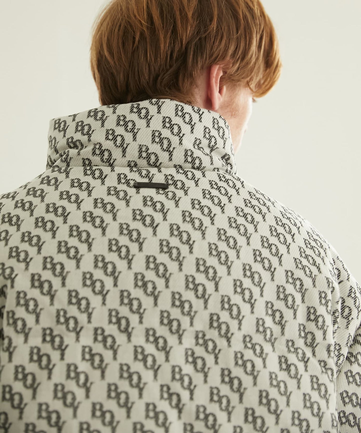 BOY MONOGRAM JACQUARD DOWN JACKET GREY【B244N2803203】