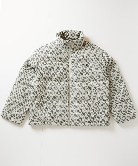 BOY MONOGRAM JACQUARD DOWN JACKET GREY【B244N2803203】